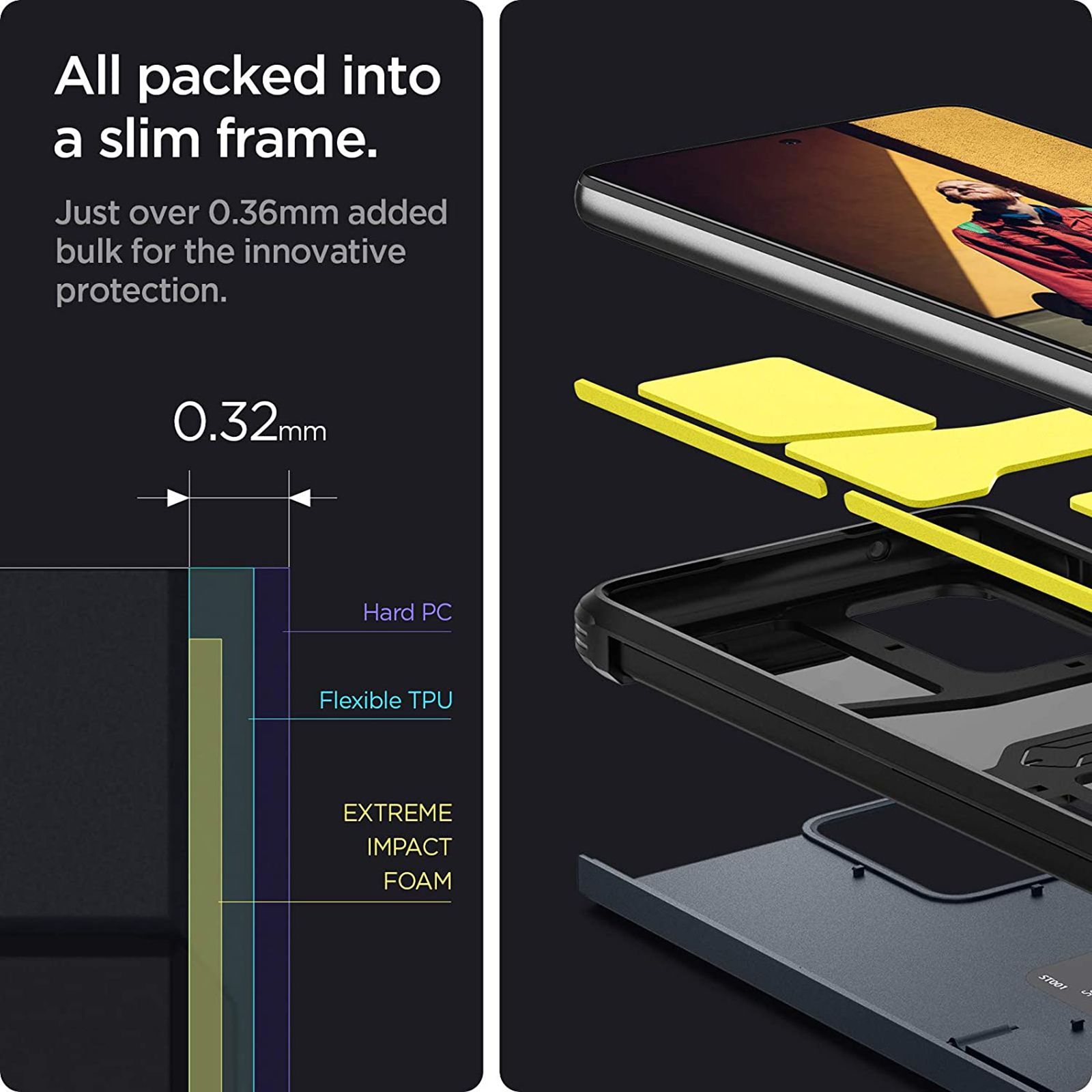 spigen Tough Armor TPU & Polycarbonate Back Case with Stand for SAMSUNG Galaxy A52, A52s (Wireless Charging Compatible, Metal Slate) spigen Tough Armor TPU & Polycarbonate Back Case with Stand for SAMSUNG Galaxy A52, A52s (Wireless Charging Compatible, Metal Slate)_6