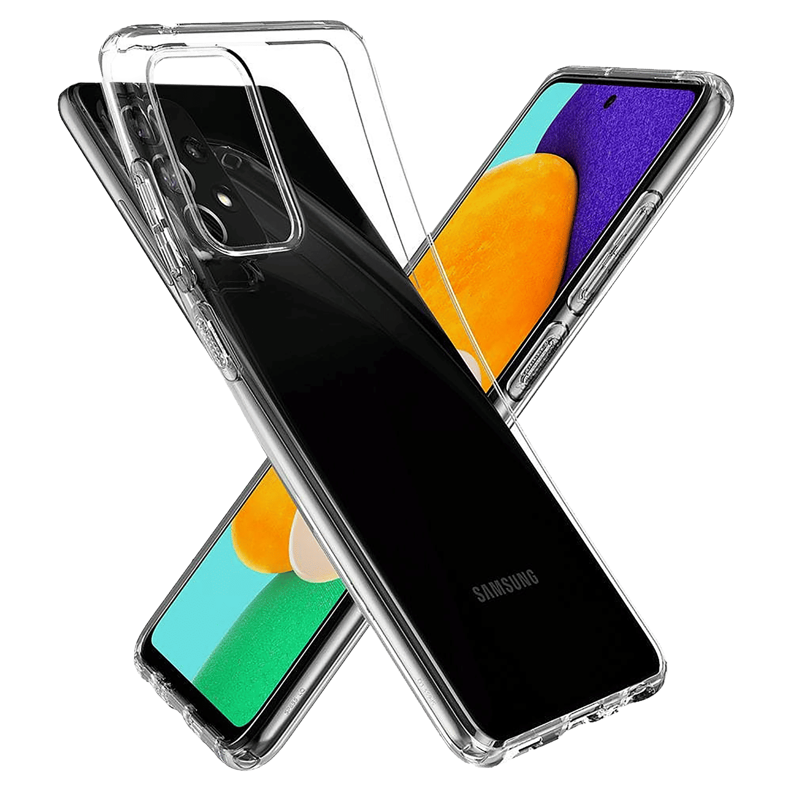 spigen Liquid Crystal TPU Back Cover for SAMSUNG Galaxy A52, A52 5G, A52s 5G (Watermark Free, Crystal Clear)_8