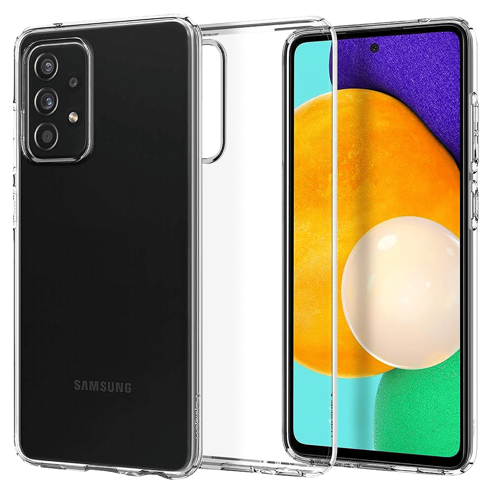 spigen Liquid Crystal TPU Back Cover for SAMSUNG Galaxy A52, A52 5G, A52s 5G (Watermark Free, Crystal Clear)_9