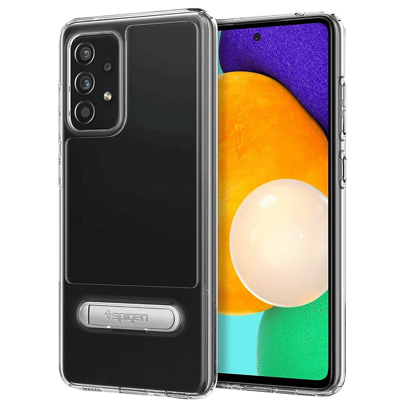 spigen Slim Armor Essential S TPU & PC Back Case For Galaxy A52/Galaxy A52 5G (Air Cushion Technology, ACS02523, Crystal Clear)_1