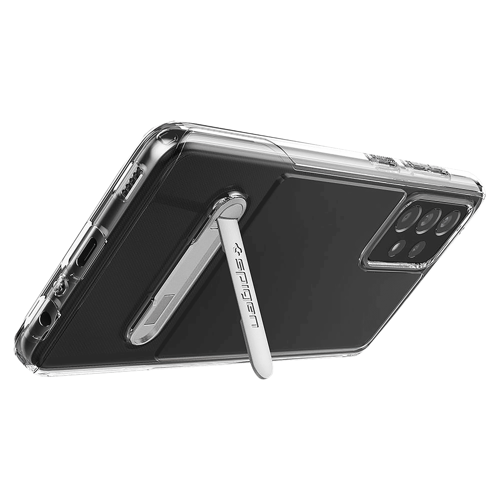 spigen Slim Armor Essential S TPU & PC Back Case For Galaxy A52/Galaxy A52 5G (Air Cushion Technology, ACS02523, Crystal Clear)_8