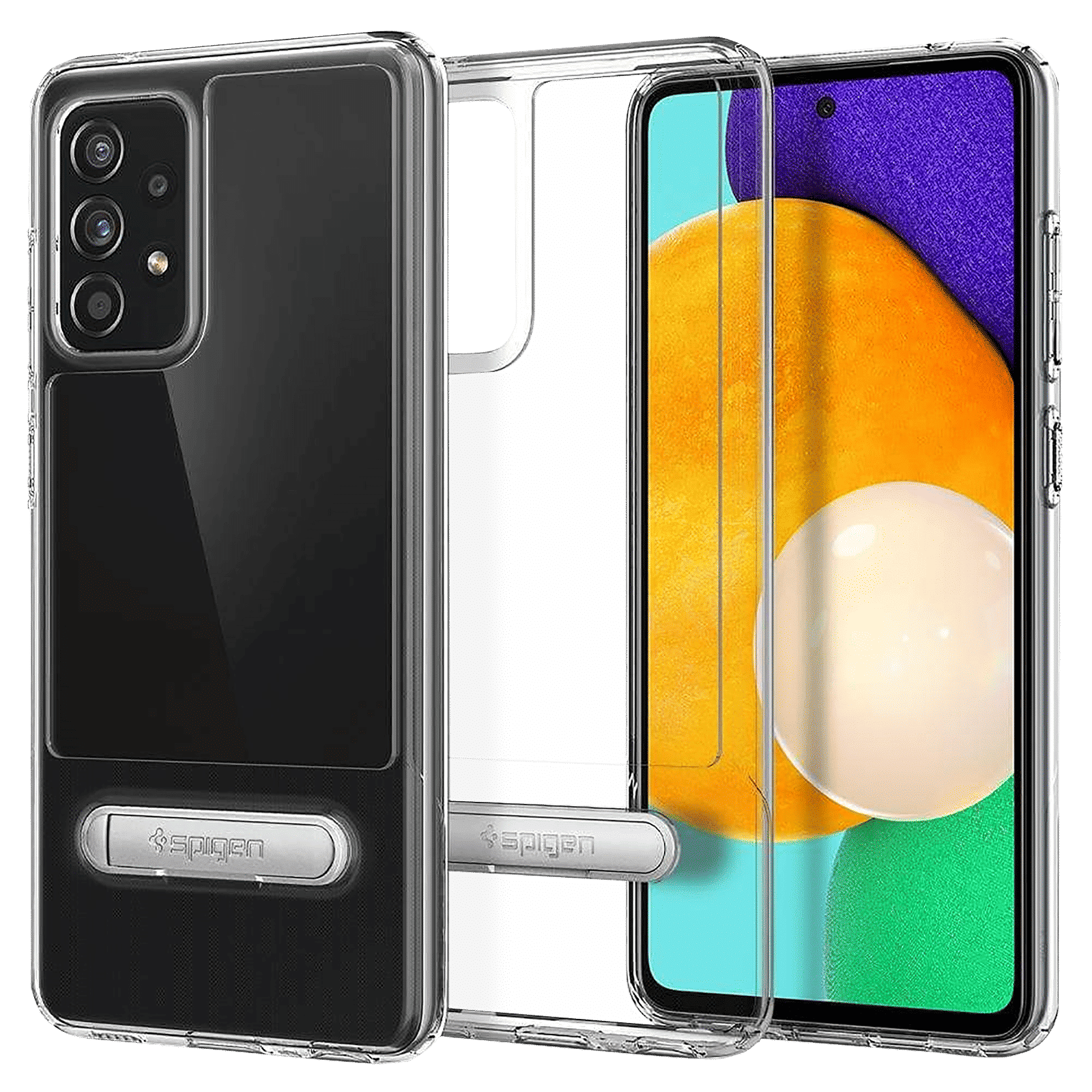 spigen Slim Armor Essential S TPU & PC Back Case For Galaxy A52/Galaxy A52 5G (Air Cushion Technology, ACS02523, Crystal Clear)_9