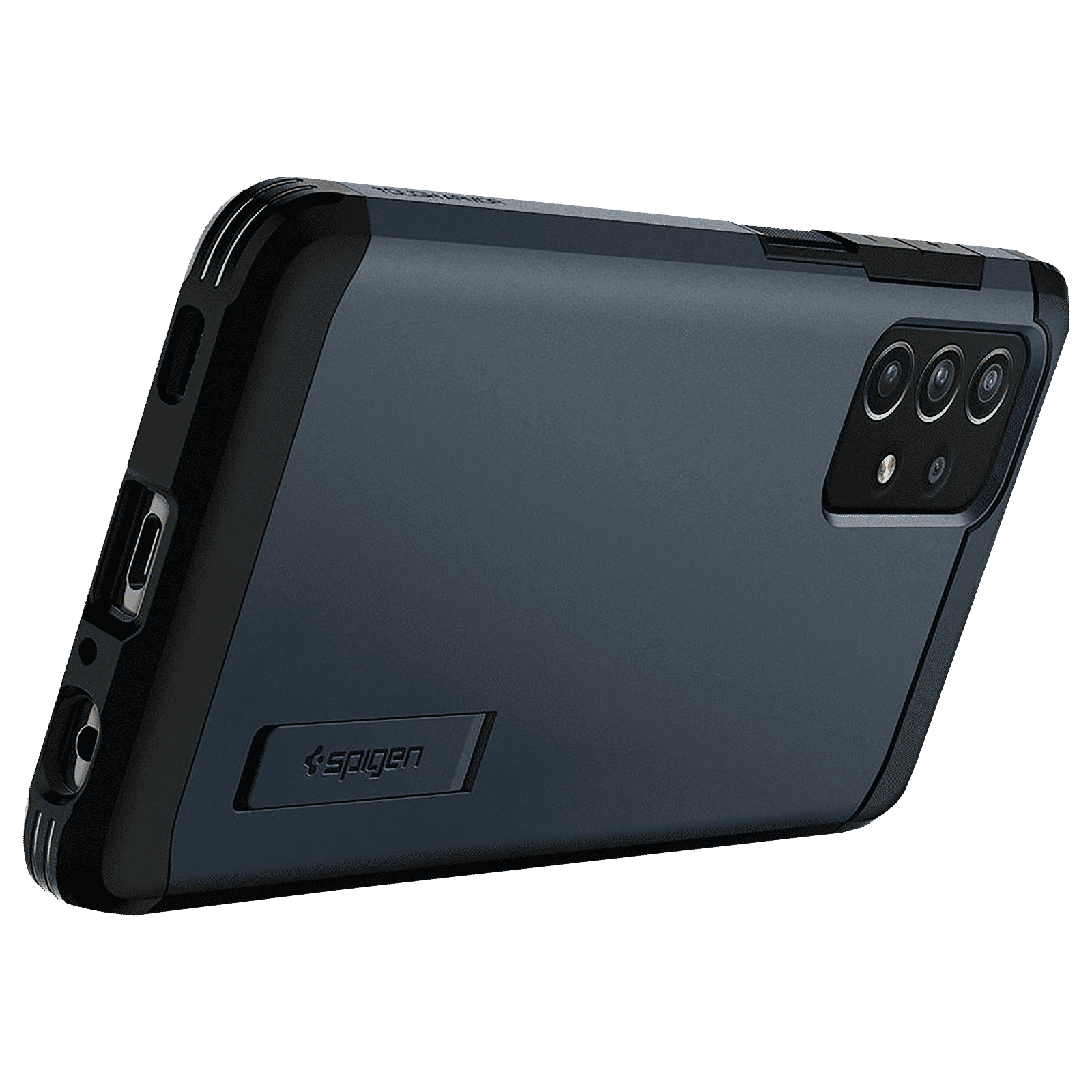 spigen Tough Armor TPU & Polycarbonate Back Case with Stand for SAMSUNG Galaxy A72 (Wireless Charging Compatible, Metal Slate) spigen Tough Armor TPU & Polycarbonate Back Case with Stand for SAMSUNG Galaxy A72 (Wireless Charging Compatible, Metal Slate)_8