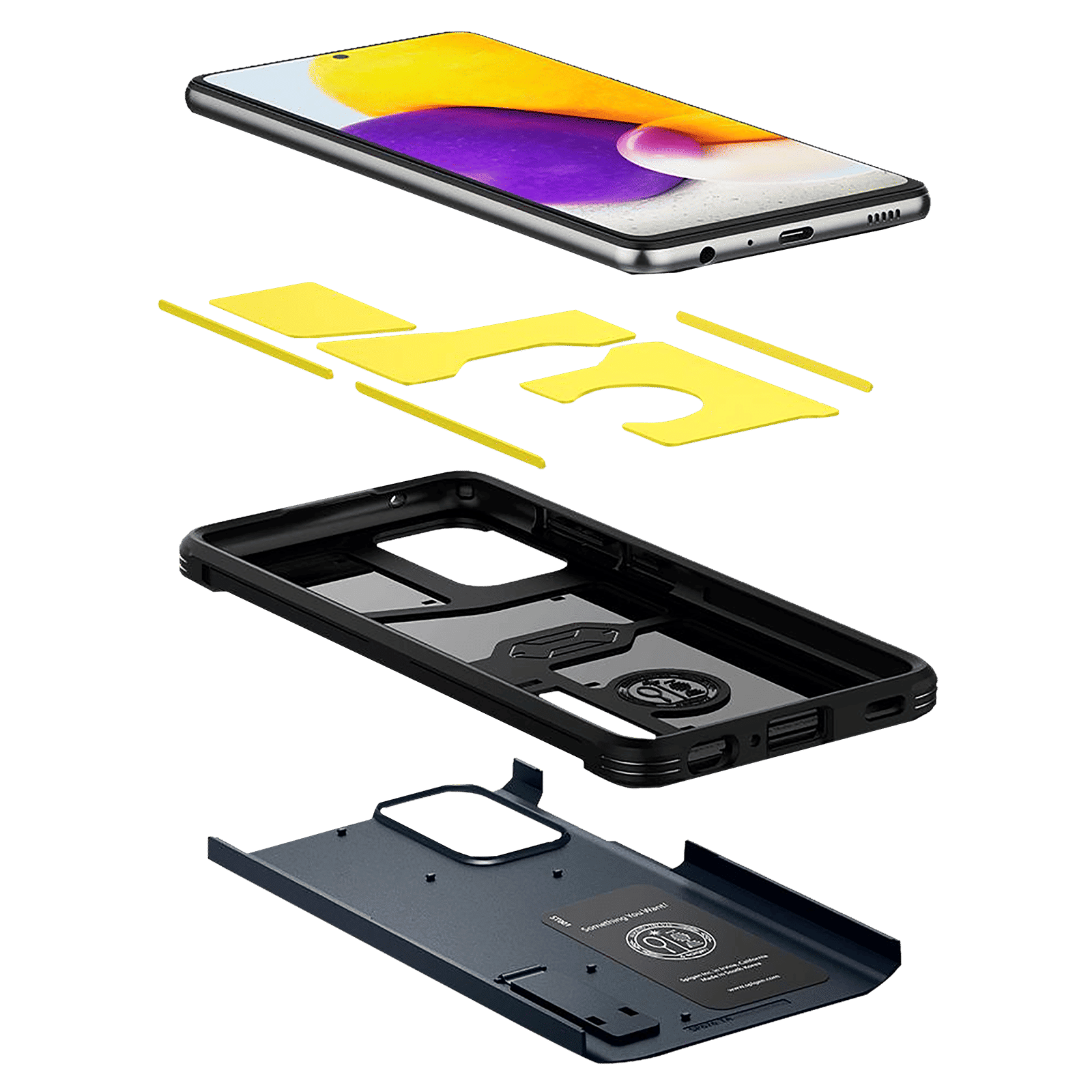 spigen Tough Armor TPU & Polycarbonate Back Case with Stand for SAMSUNG Galaxy A72 (Wireless Charging Compatible, Metal Slate) spigen Tough Armor TPU & Polycarbonate Back Case with Stand for SAMSUNG Galaxy A72 (Wireless Charging Compatible, Metal Slate)_10