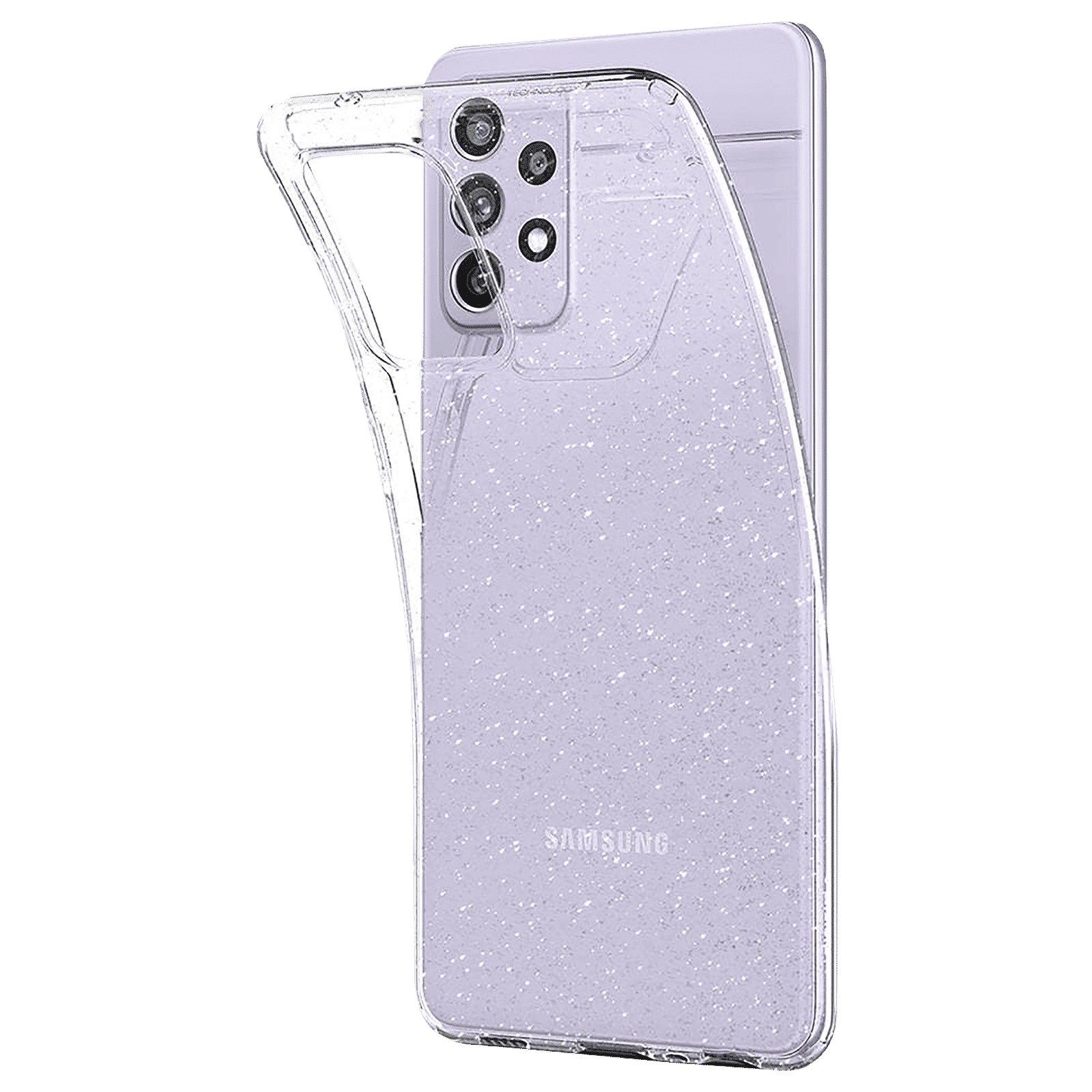 spigen Liquid Crystal Glitter TPU Back Cover for SAMSUNG Galaxy A72 (Slim Protection, Crystal Quartz)_7