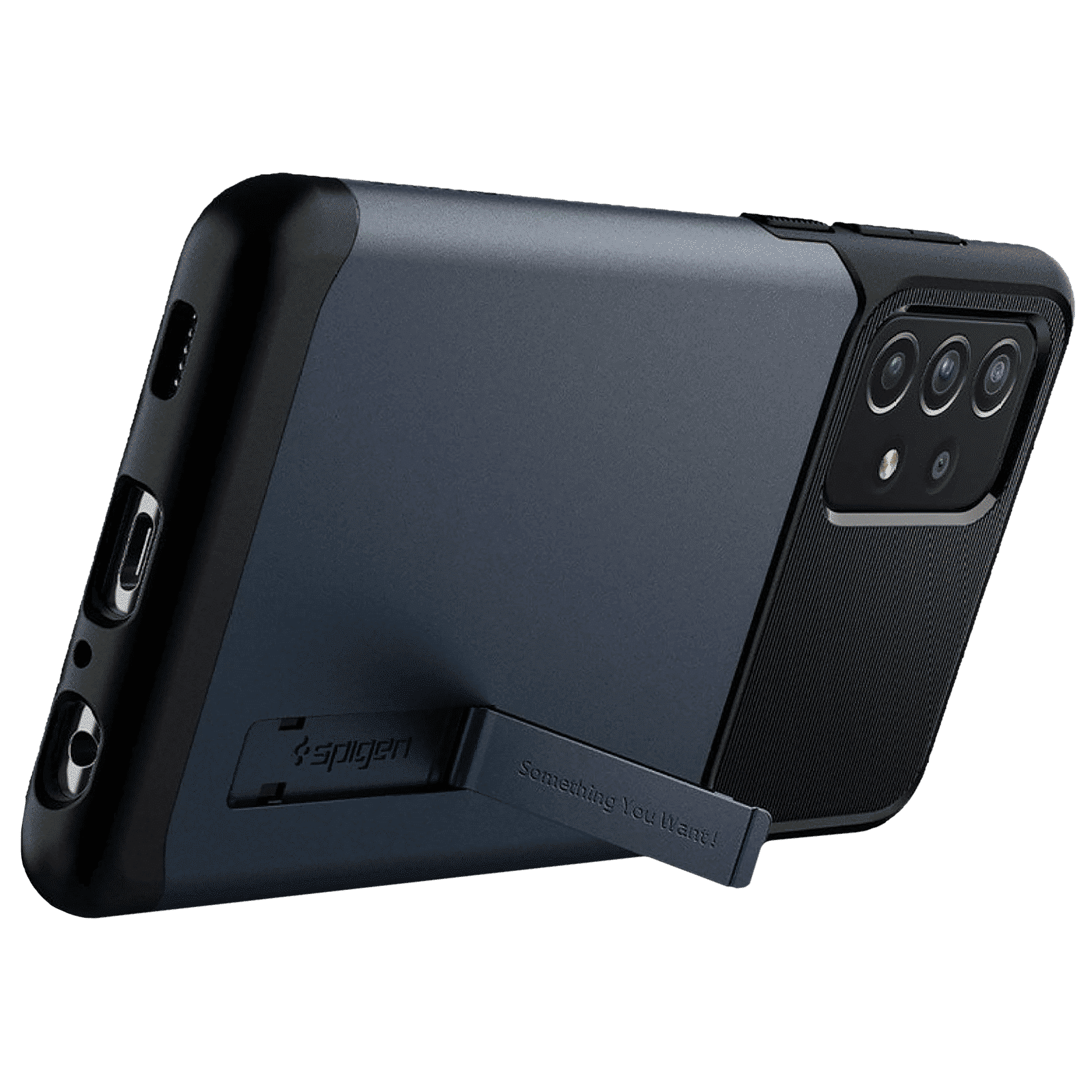 spigen Slim Armor TPU & Polycarbonate Back Cover for SAMSUNG Galaxy A72 (Air Cushion Technology, Metal Slate)_5