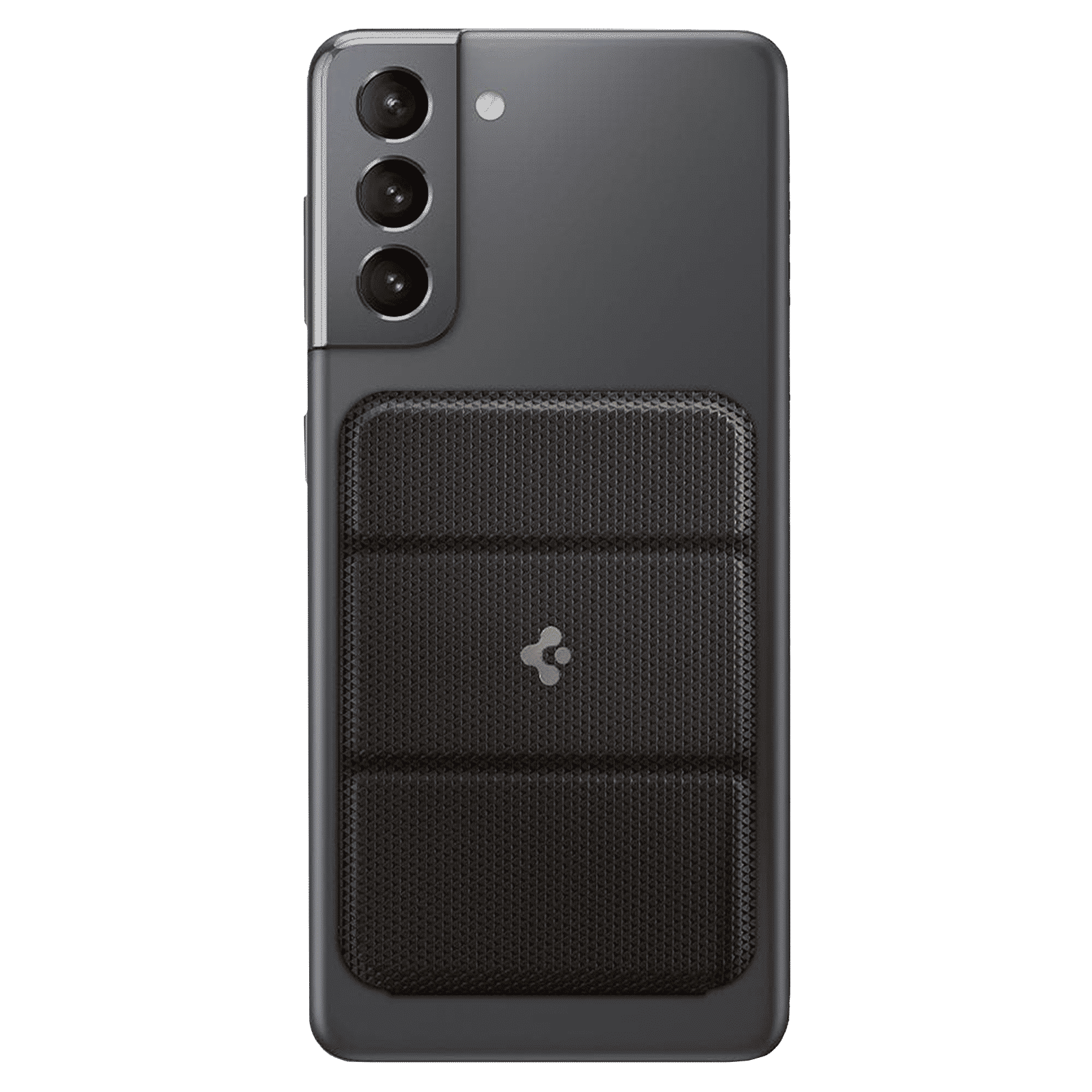 spigen Smart Fold Polyurethane Leather Mobile Attachment (Tri Fold Design, AMP02835, Gunmetal)_1