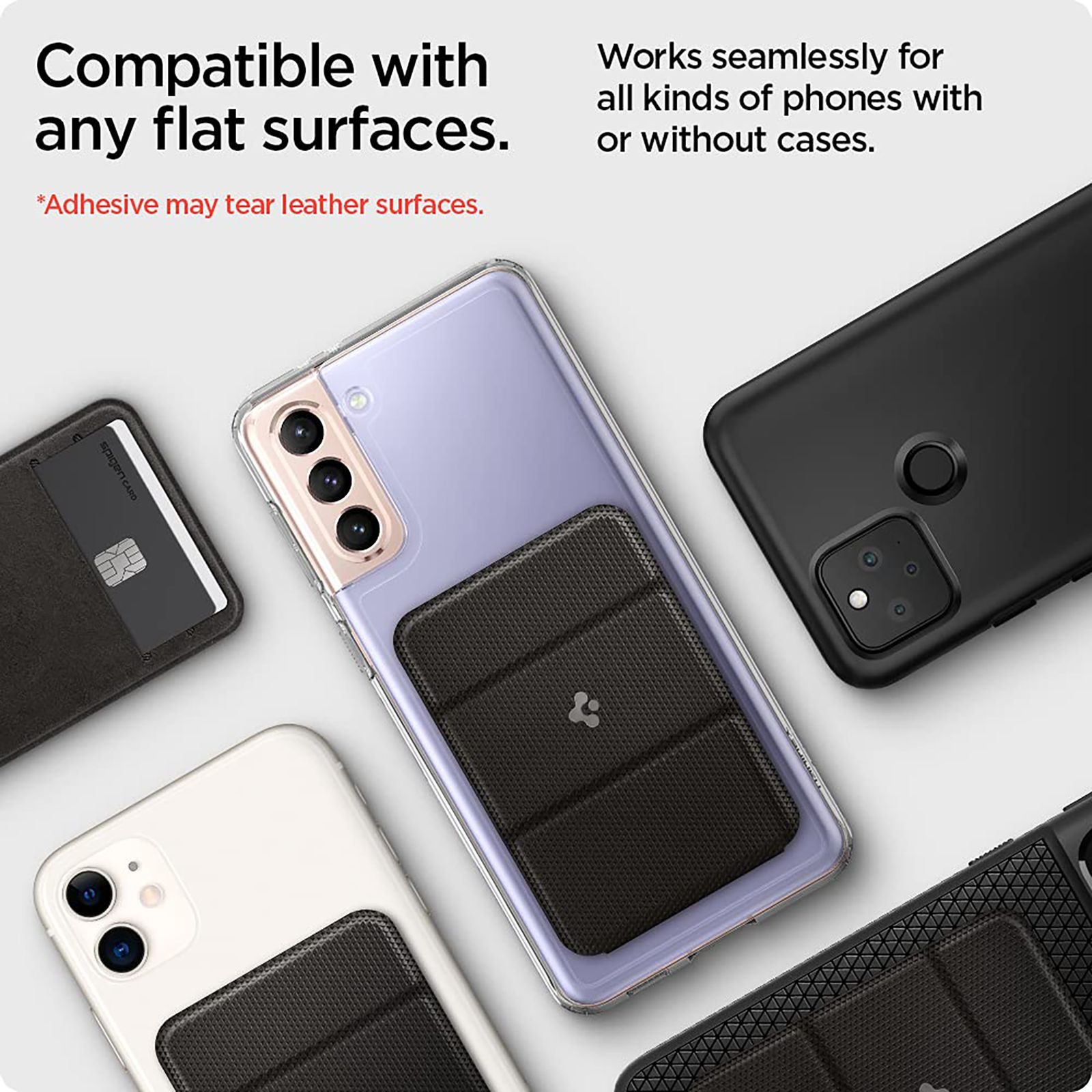 spigen Smart Fold Polyurethane Leather Mobile Attachment (Tri Fold Design, AMP02835, Gunmetal)_3