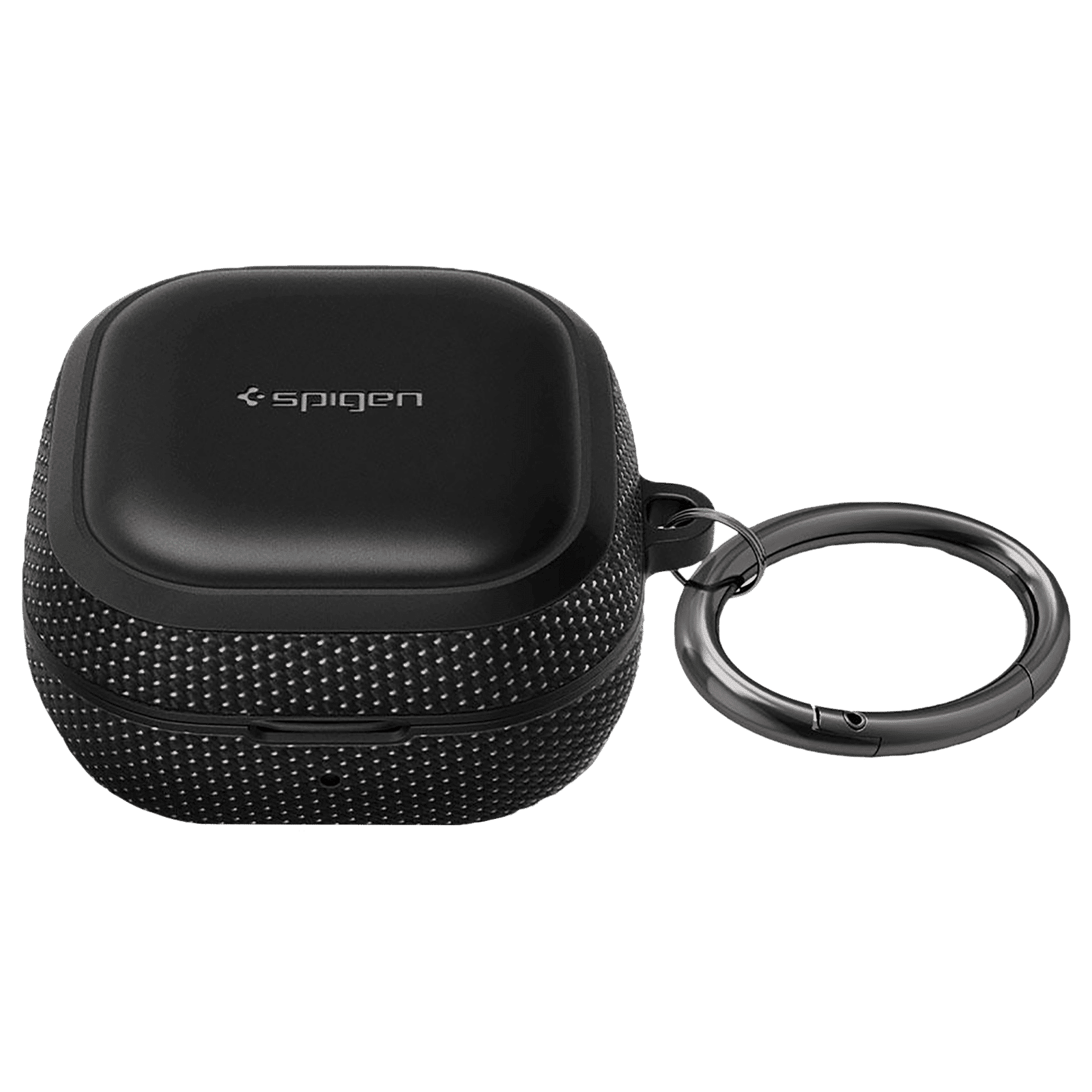 spigen Classic Fit TPU and Polycarbonate Back Cover for Galaxy Buds 2, Galaxy Buds Pro and Galaxy Buds Live (Metal Carabiner, Black)_10