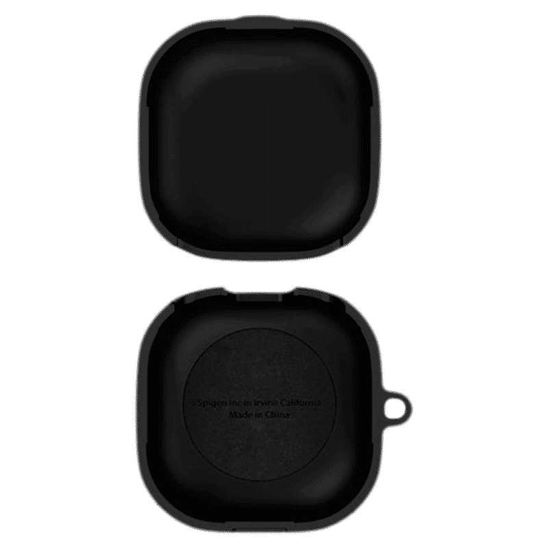 spigen Classic Fit TPU and Polycarbonate Back Cover for Galaxy Buds 2, Galaxy Buds Pro and Galaxy Buds Live (Metal Carabiner, Black)_14