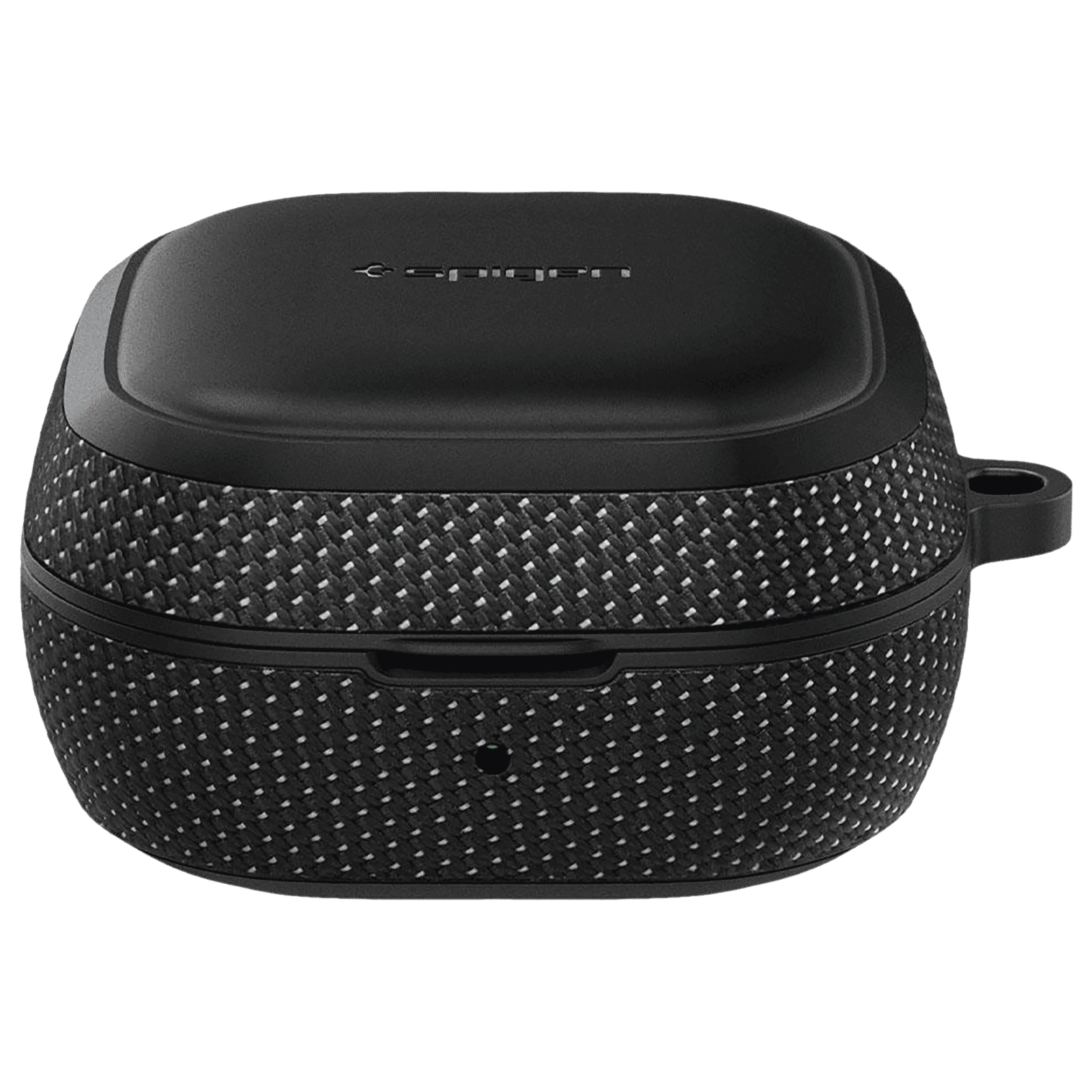 spigen Classic Fit TPU and Polycarbonate Back Cover for Galaxy Buds 2, Galaxy Buds Pro and Galaxy Buds Live (Metal Carabiner, Black)_4