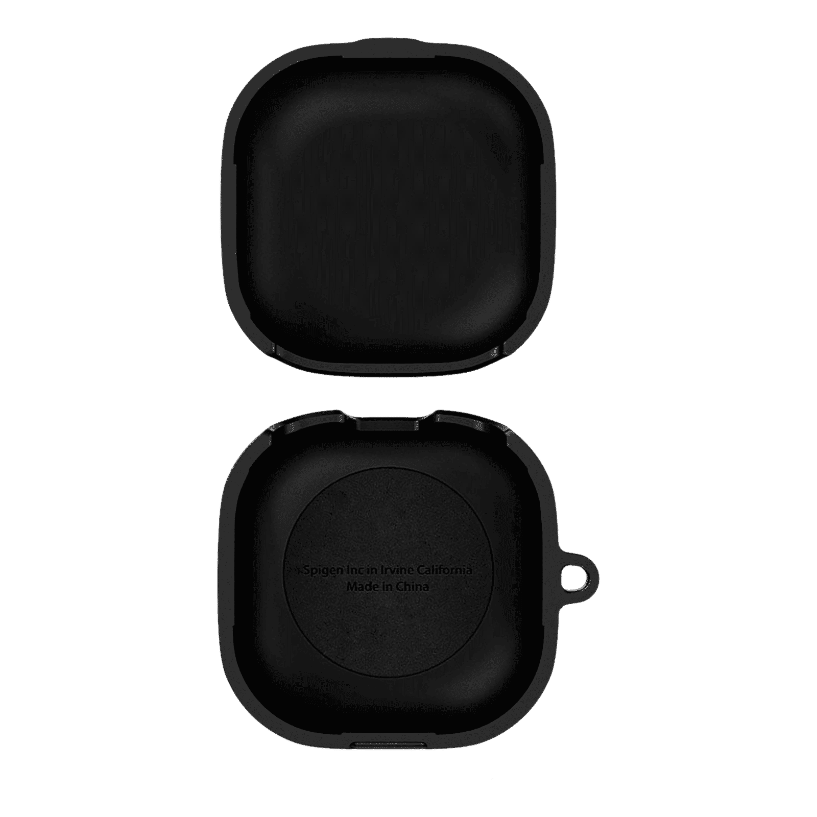 spigen Classic Fit TPU and Polycarbonate Back Cover for Galaxy Buds 2, Galaxy Buds Pro and Galaxy Buds Live (Metal Carabiner, Black)_5