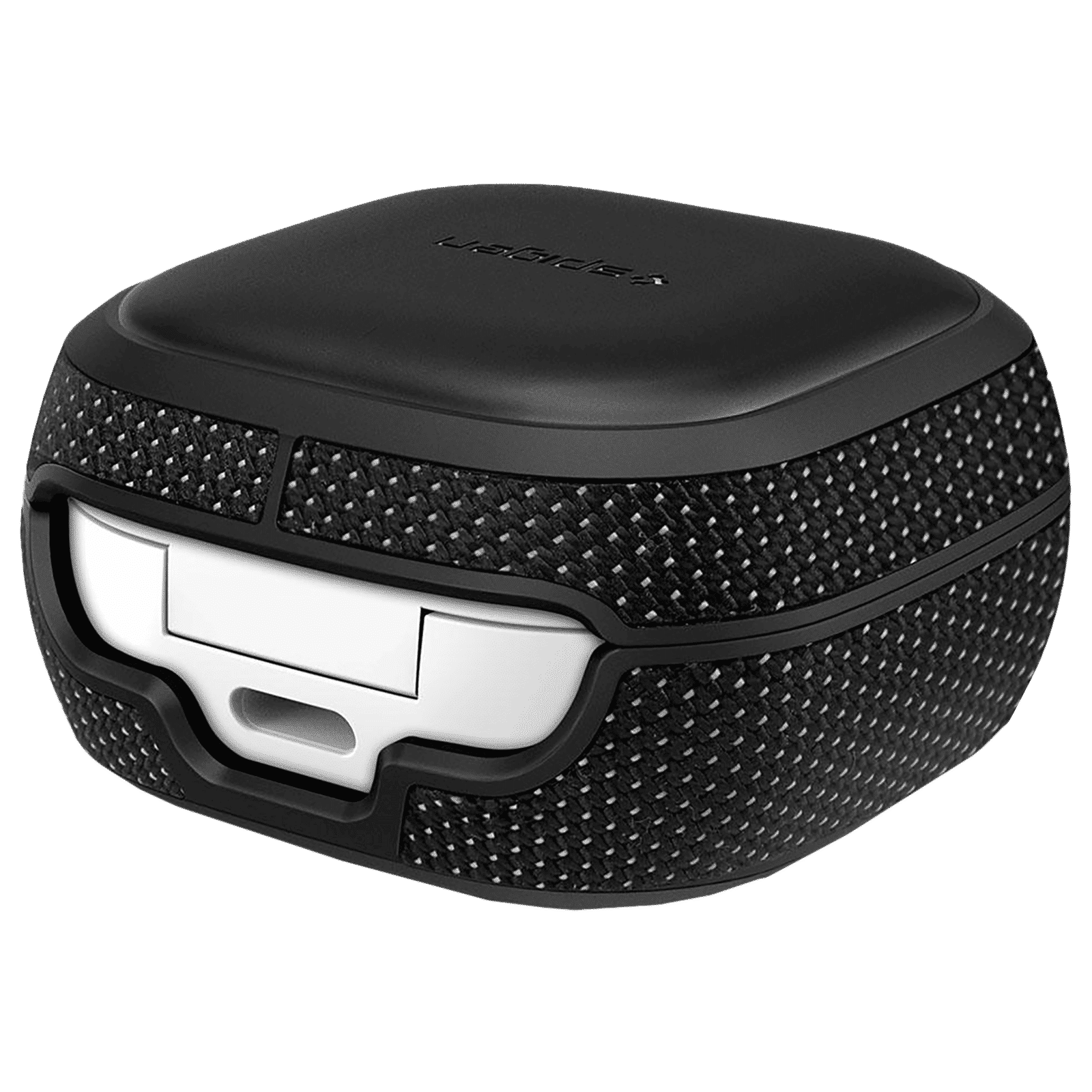 spigen Classic Fit TPU and Polycarbonate Back Cover for Galaxy Buds 2, Galaxy Buds Pro and Galaxy Buds Live (Metal Carabiner, Black)_6