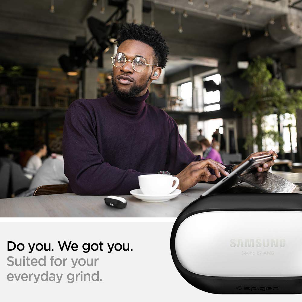 spigen Liquid Air Silicone Full Cover Case For Galaxy Buds+/Galaxy Buds (Precise Cutouts, ASD00260, Black)_11
