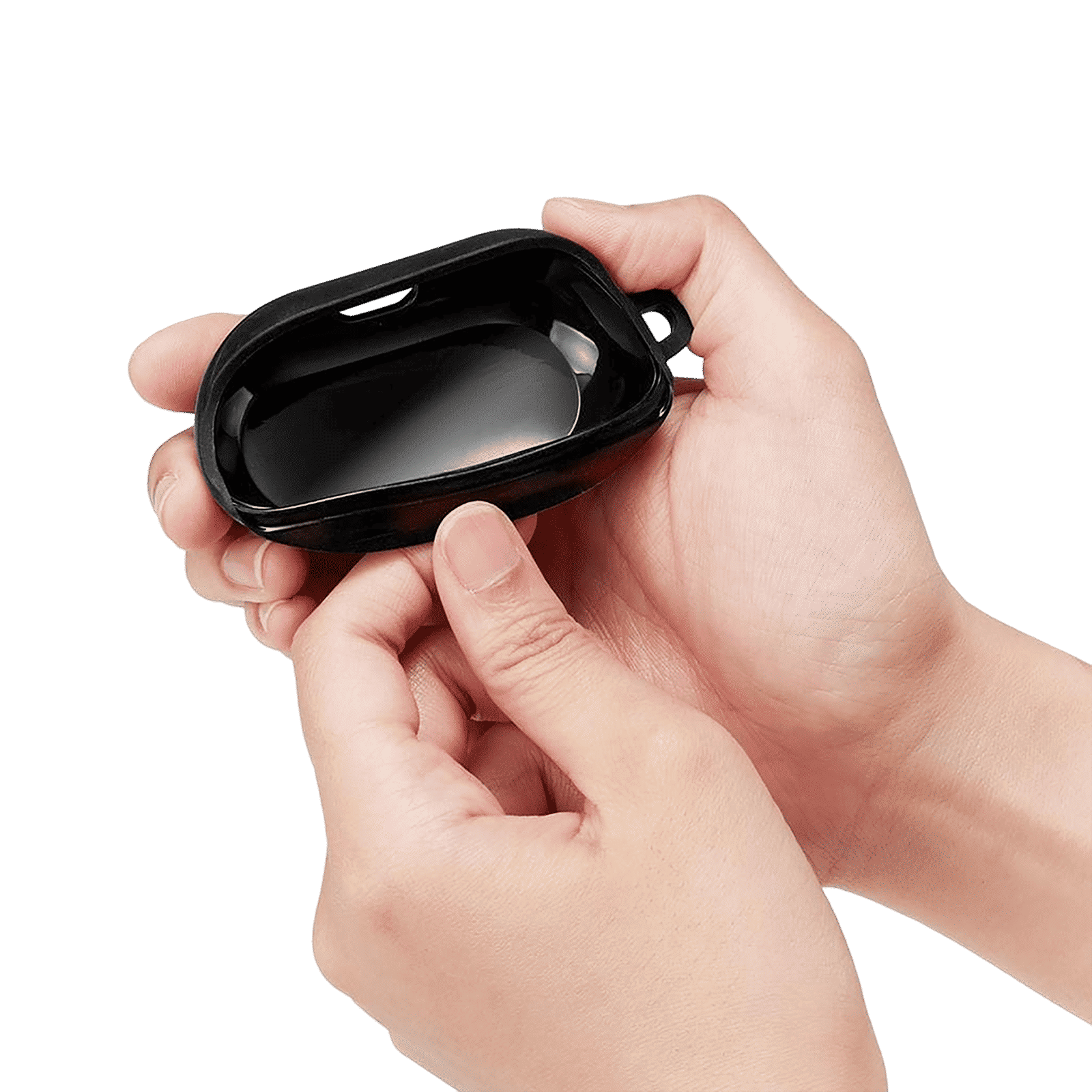 spigen Liquid Air Silicone Full Cover Case For Galaxy Buds+/Galaxy Buds (Precise Cutouts, ASD00260, Black)_6