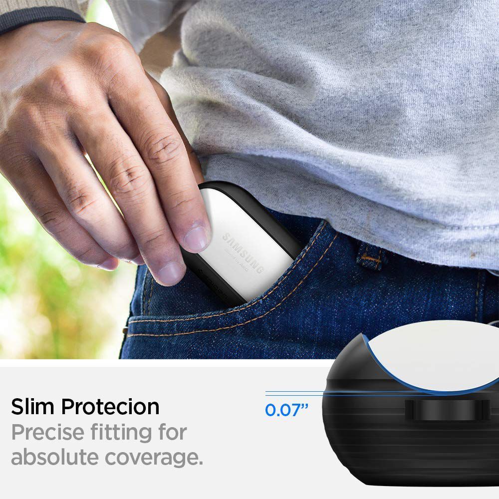 spigen Liquid Air Silicone Full Cover Case For Galaxy Buds+/Galaxy Buds (Precise Cutouts, ASD00260, Black)_8