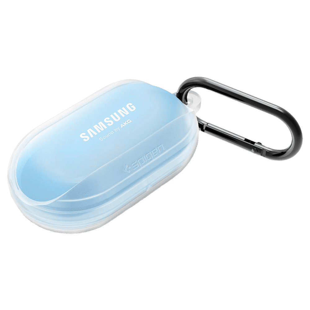 spigen Liquid Air Silicone Full Cover Case For Galaxy Buds+/Galaxy Buds (Soft Texture, ASD01176, Frost Clear)_9