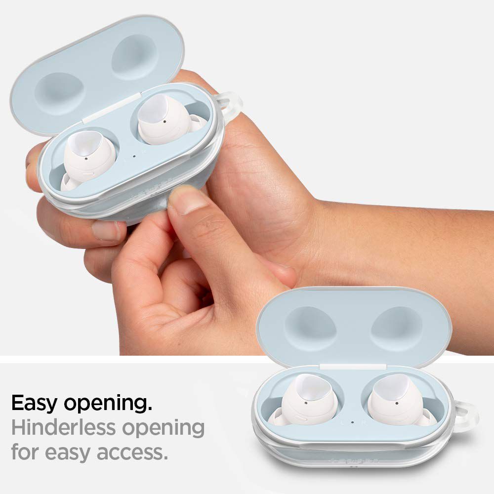 spigen Liquid Air Silicone Full Cover Case For Galaxy Buds+/Galaxy Buds (Soft Texture, ASD01176, Frost Clear)_3
