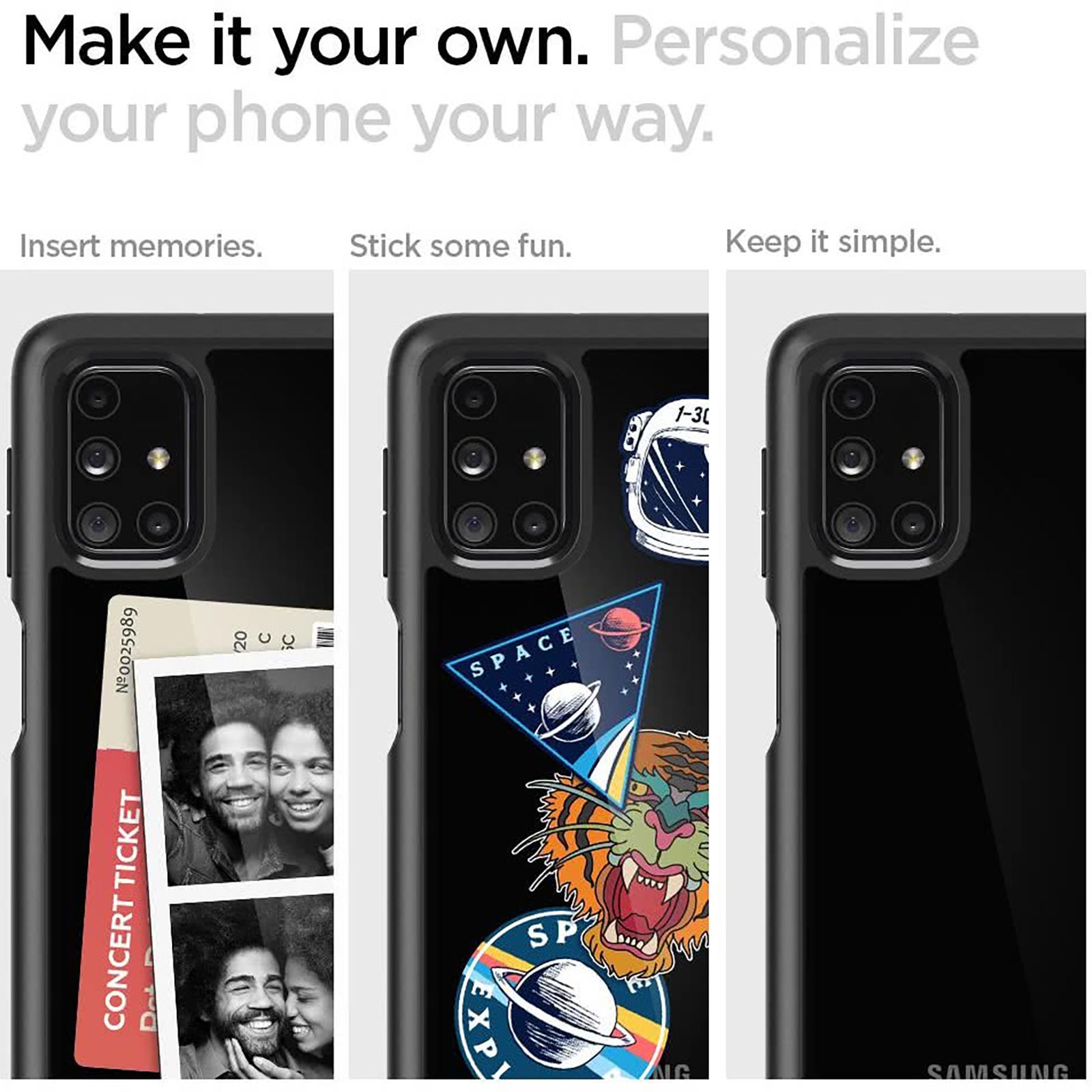 spigen Ultra Hybrid Soft Polycarbonate & TPU Back Cover for SAMSUNG Galaxy M31s (Air Cushion Technology, Matte Black)_9