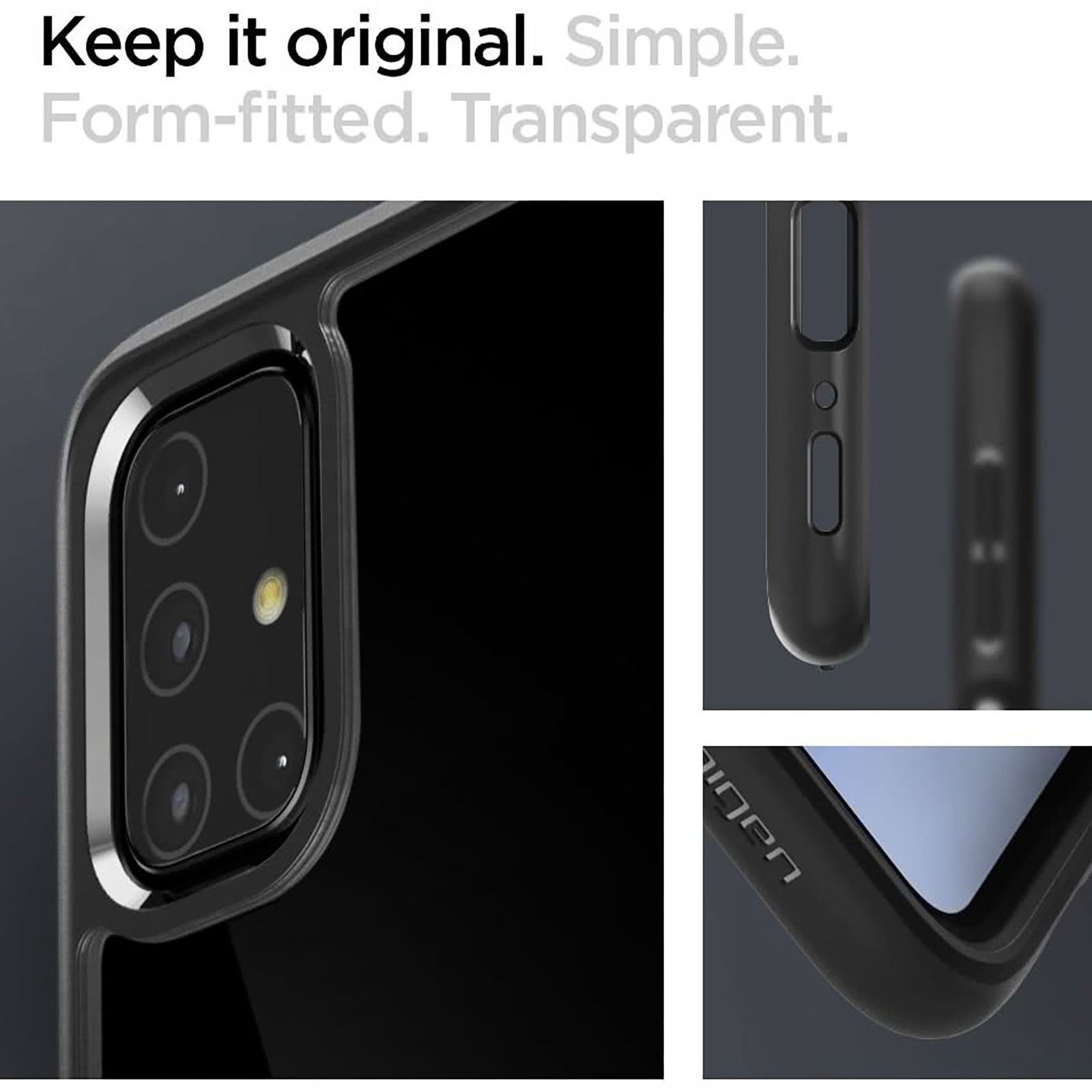 spigen Ultra Hybrid Soft Polycarbonate & TPU Back Cover for SAMSUNG Galaxy M31s (Air Cushion Technology, Matte Black)_11