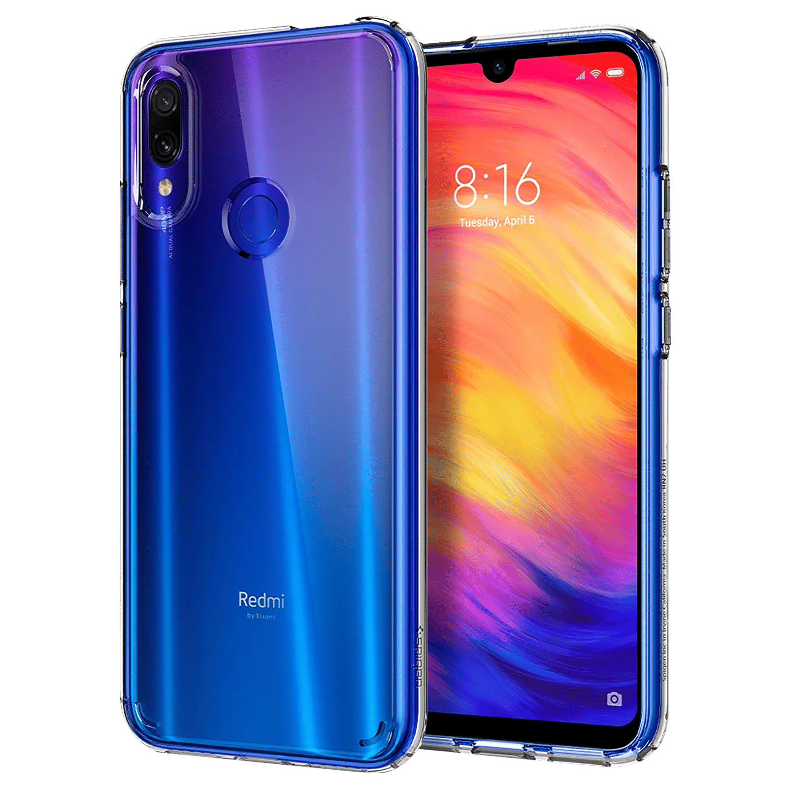 spigen Ultra Hybrid Hard Polycarbonate & TPU Back Cover for Redmi Note 7 Pro, Note 7, Note 7S (Military Grade Protection, Crystal Clear)_1