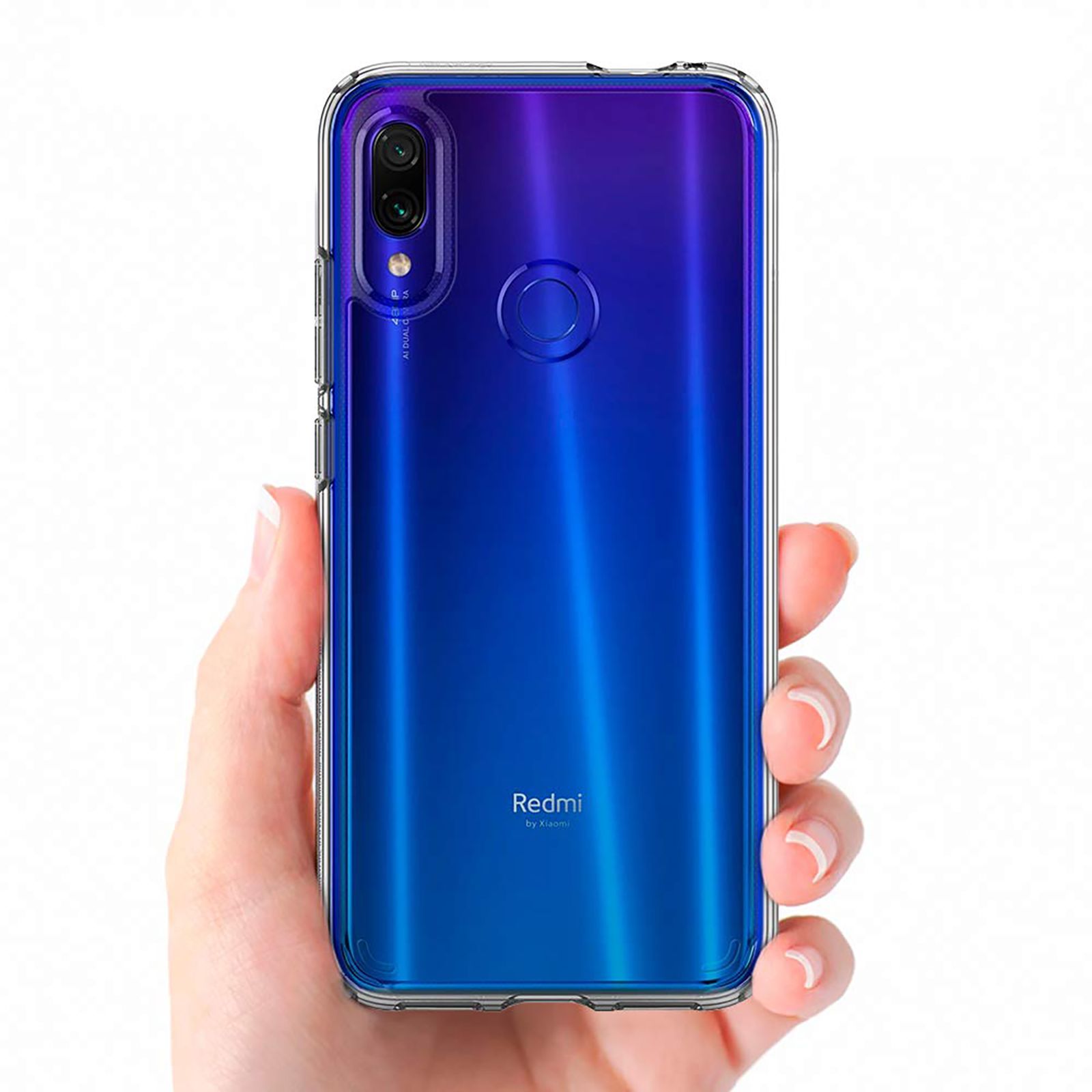 spigen Ultra Hybrid Hard Polycarbonate & TPU Back Cover for Redmi Note 7 Pro, Note 7, Note 7S (Military Grade Protection, Crystal Clear)_10