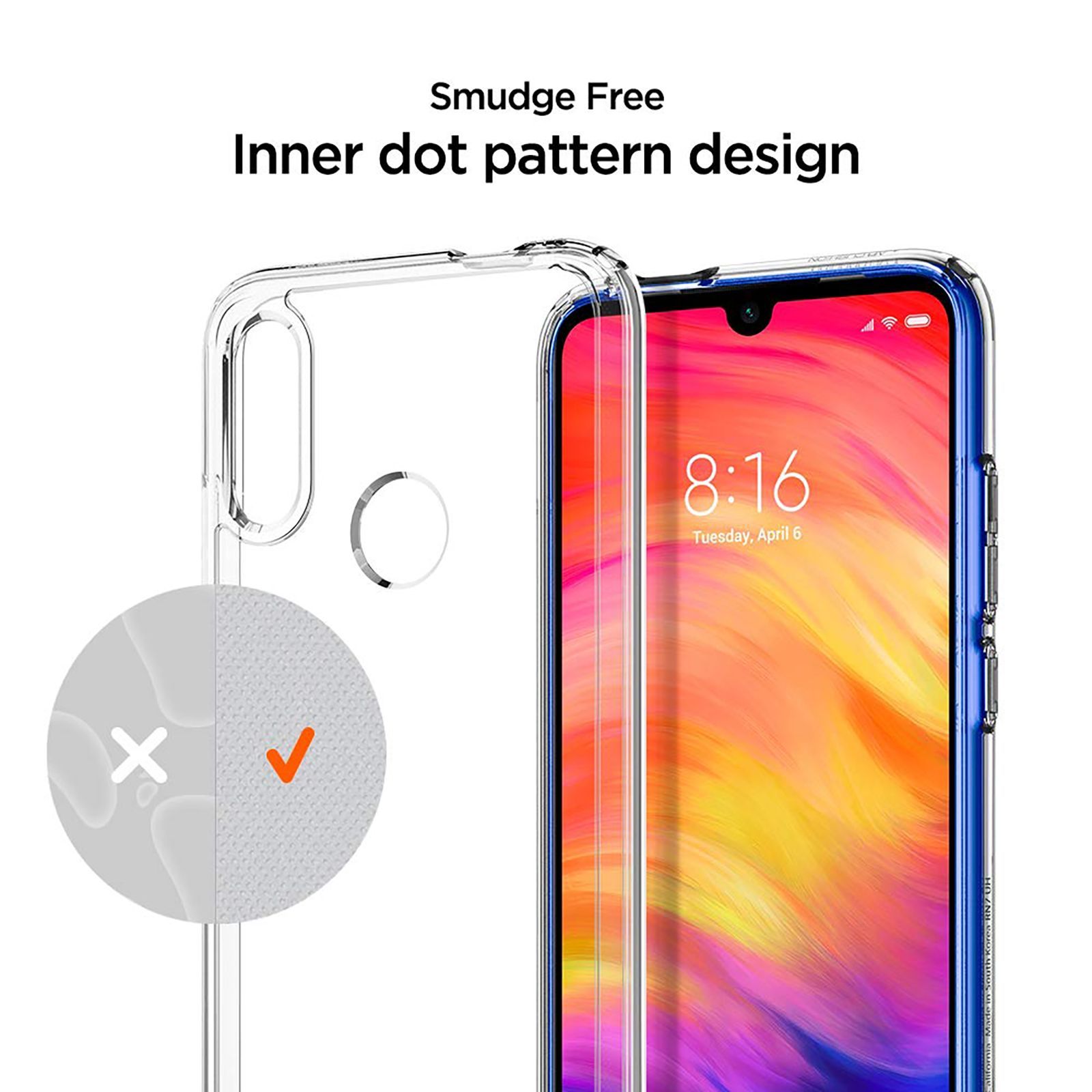 spigen Ultra Hybrid Hard Polycarbonate & TPU Back Cover for Redmi Note 7 Pro, Note 7, Note 7S (Military Grade Protection, Crystal Clear)_11