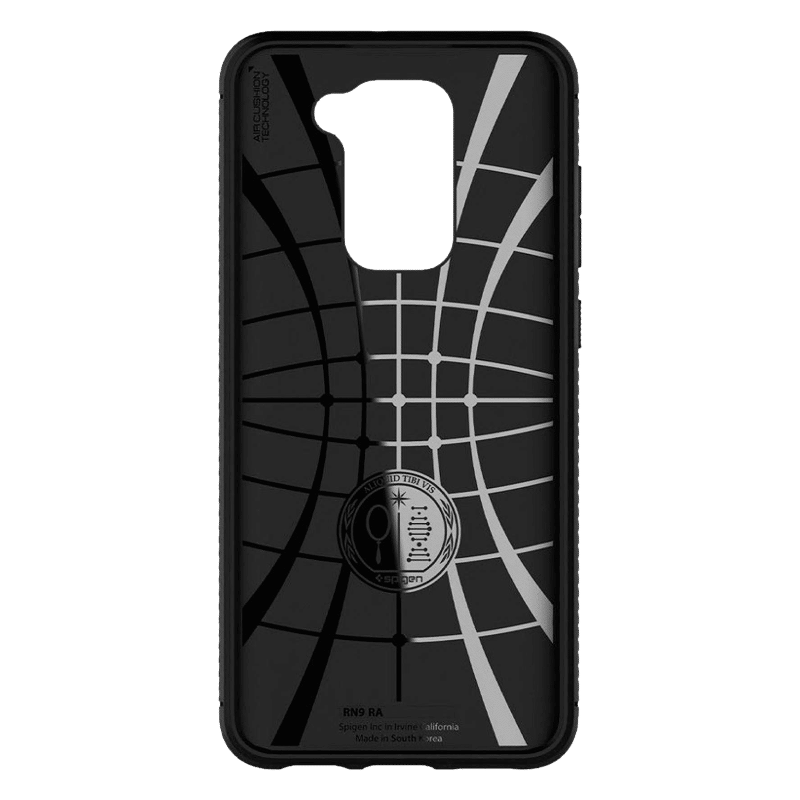 spigen Rugged Armor TPU Back Case For Redmi Note 9 (Air Cushion Technology, ACS01192, Matte Black)_5