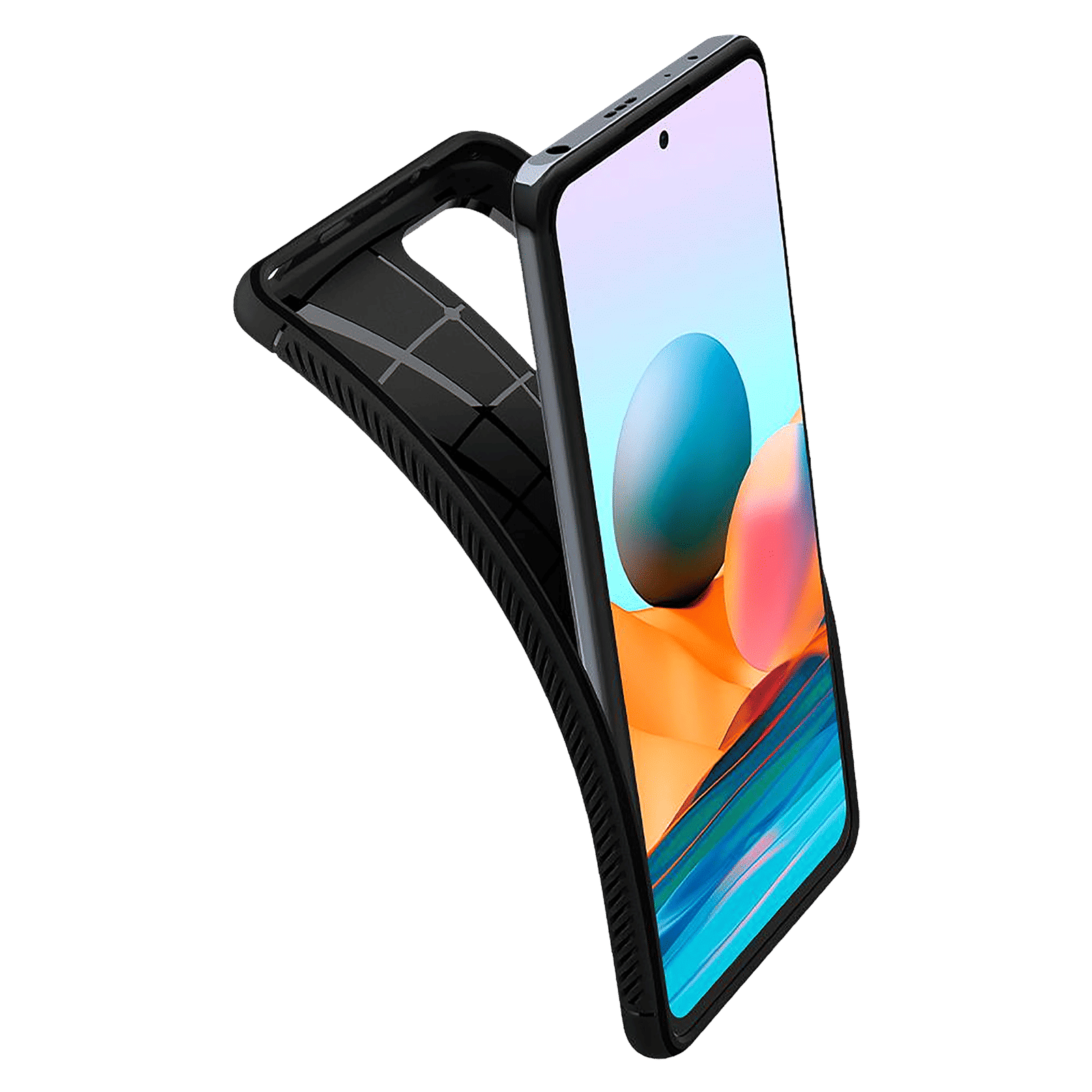 spigen Rugged Armor TPU Back Case For Redmi Note 10 Pro (Lightweight, ACS02844, Matte Black)_4