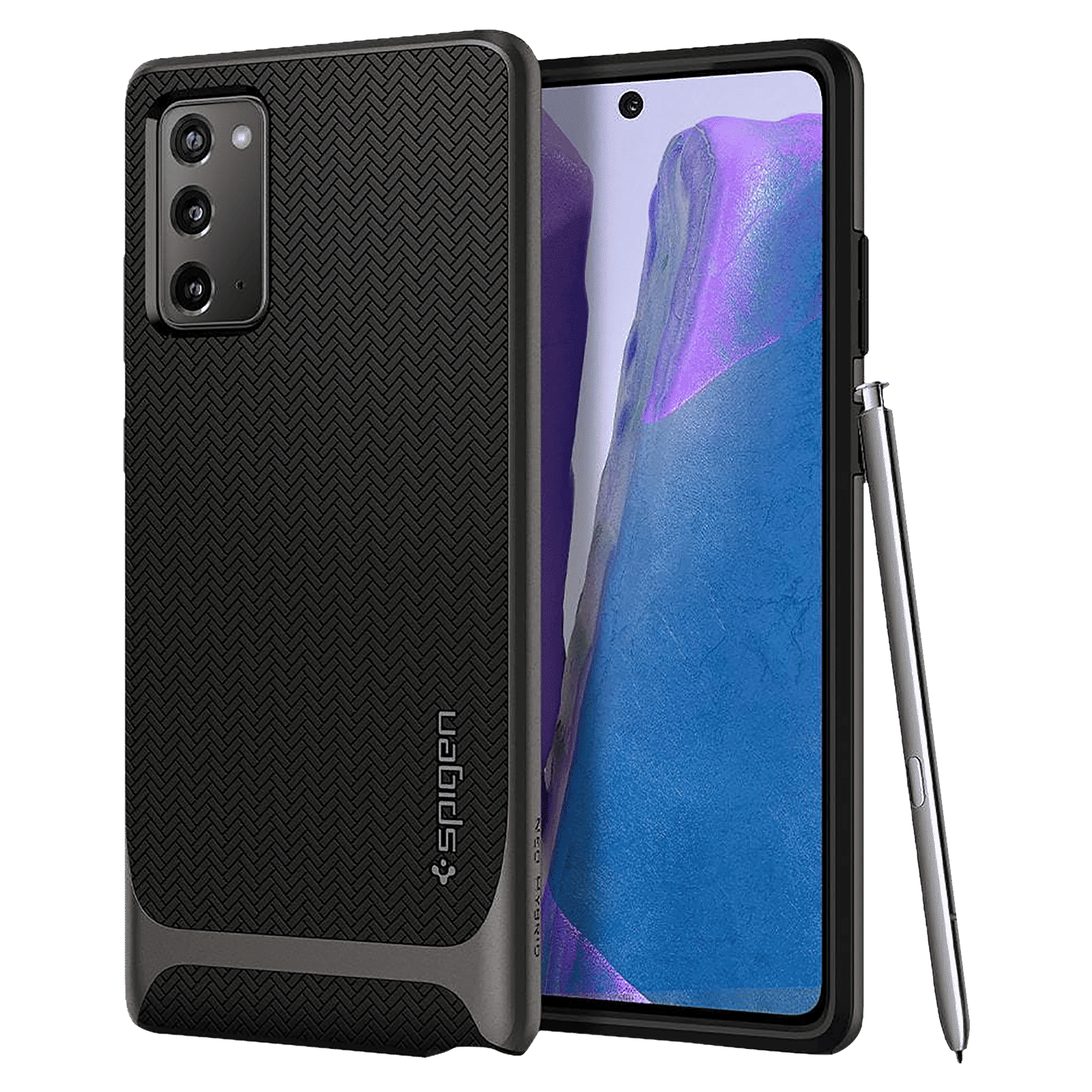 spigen Neo Hybrid TPU & PC Back Case For Galaxy Note 20 5G (Air Cushion Technology, ACS01425, Gunmetal)_1