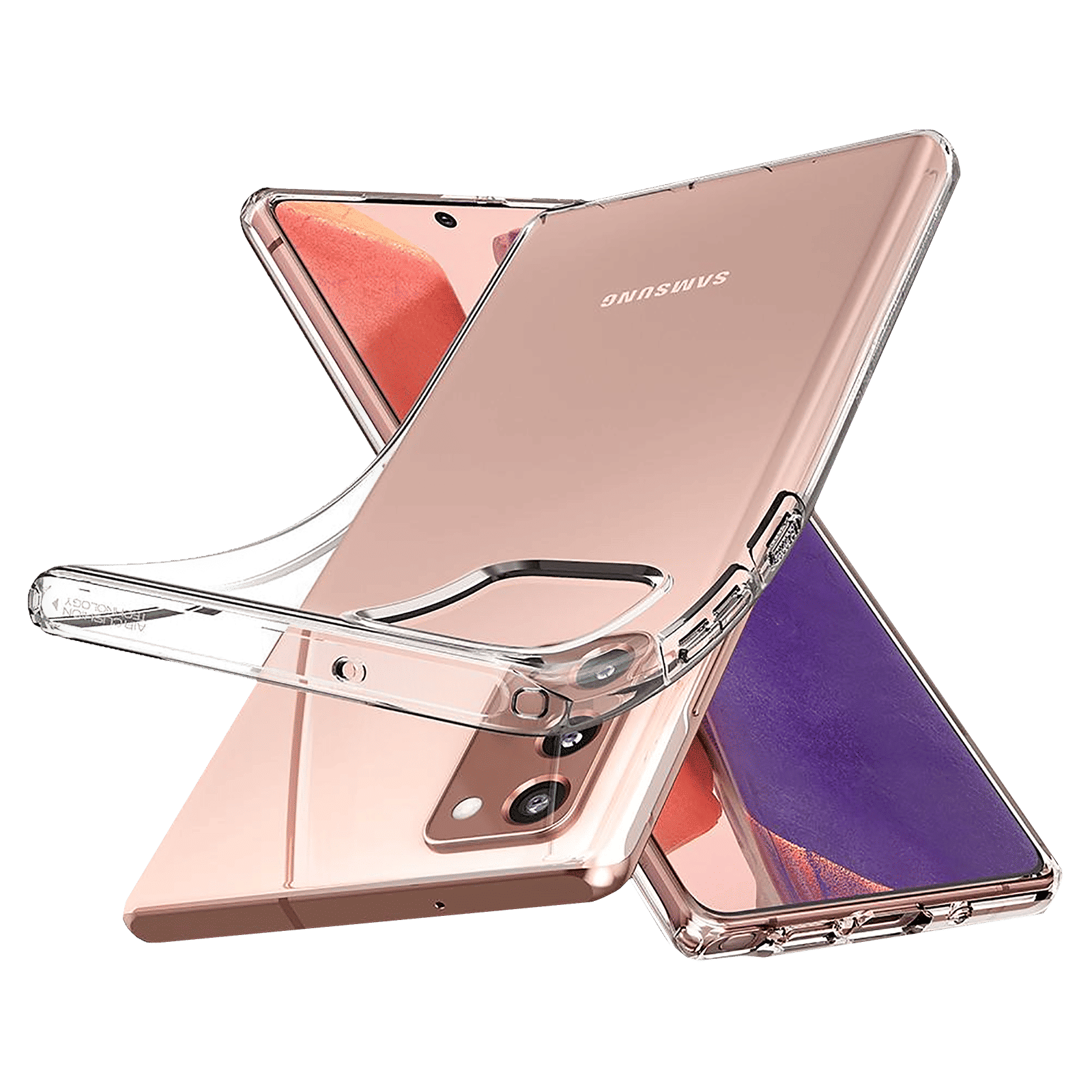 spigen Liquid Crystal TPU & Polycarbonate Back Cover for SAMSUNG Galaxy Note 20 (Wireless Charging Compatible, Crystal Clear)_9