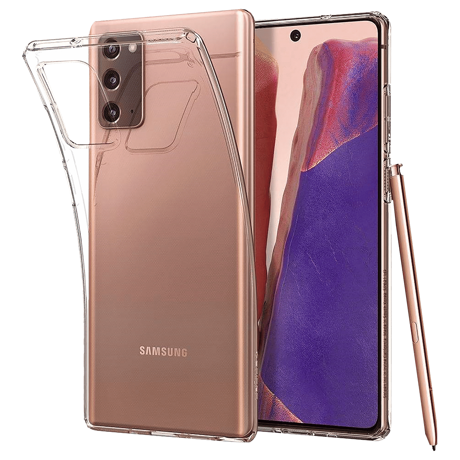 spigen Liquid Crystal TPU & Polycarbonate Back Cover for SAMSUNG Galaxy Note 20 (Wireless Charging Compatible, Crystal Clear)_10