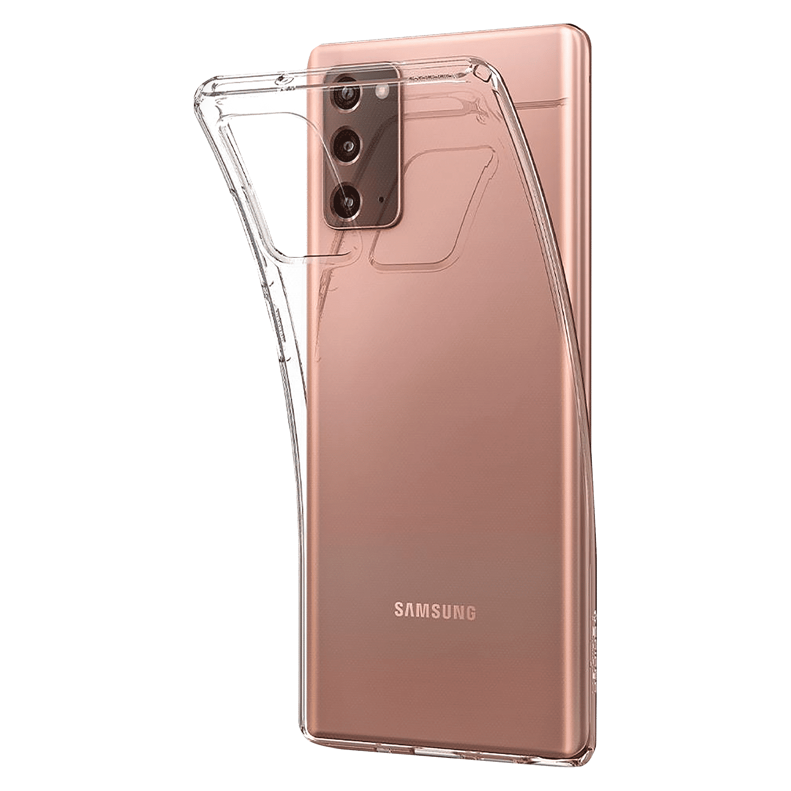 spigen Liquid Crystal TPU & Polycarbonate Back Cover for SAMSUNG Galaxy Note 20 (Wireless Charging Compatible, Crystal Clear)_5