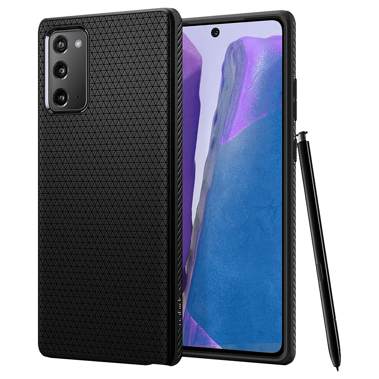 spigen Liquid Air TPU Back Cover for SAMSUNG Galaxy Note 20 (Supports Wireless Charging, Matte Black)_1