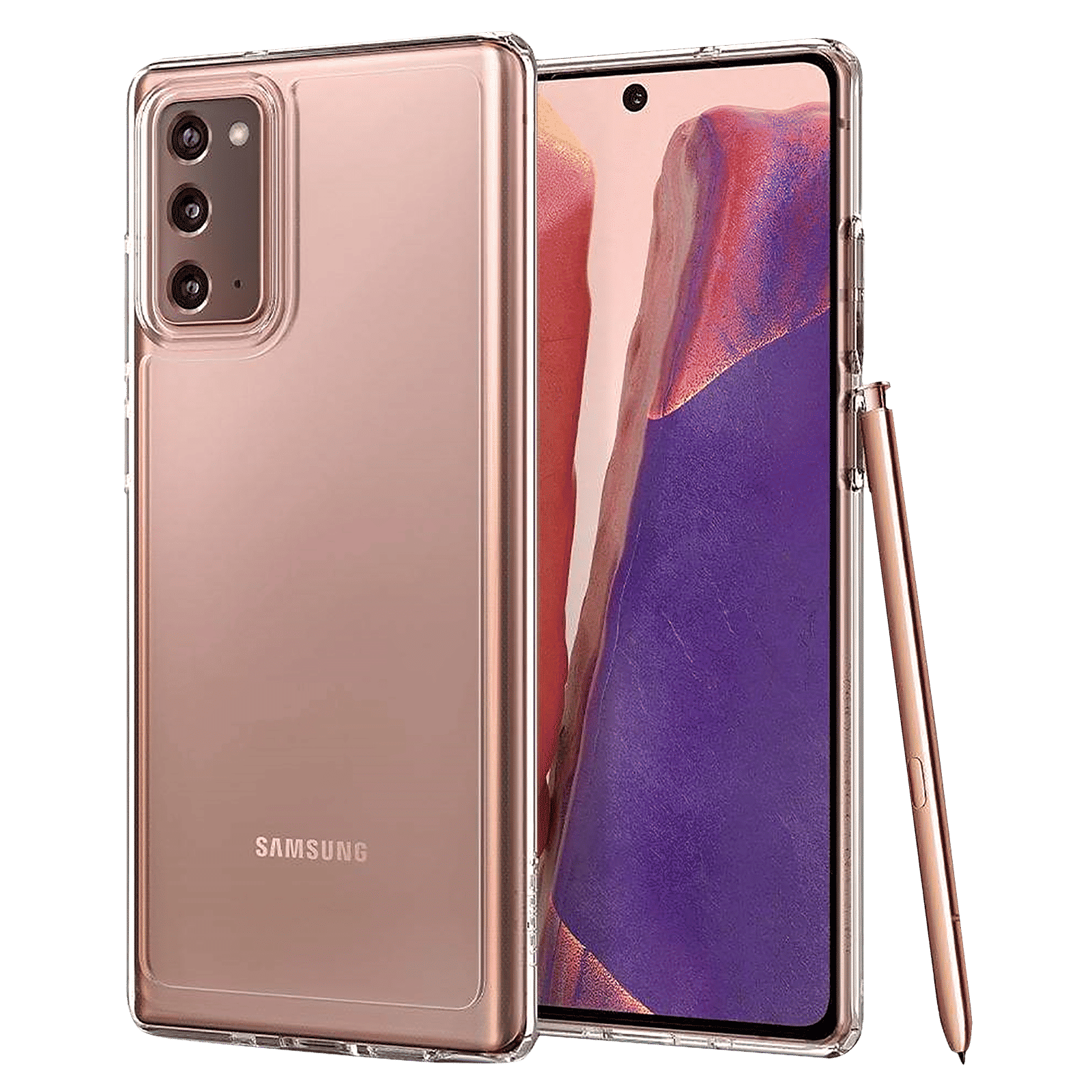 spigen Ultra Hybrid Polycarbonate & TPU Back Cover for SAMSUNG Galaxy Note 20 (Air Cushion Technology, Crystal Clear)_1