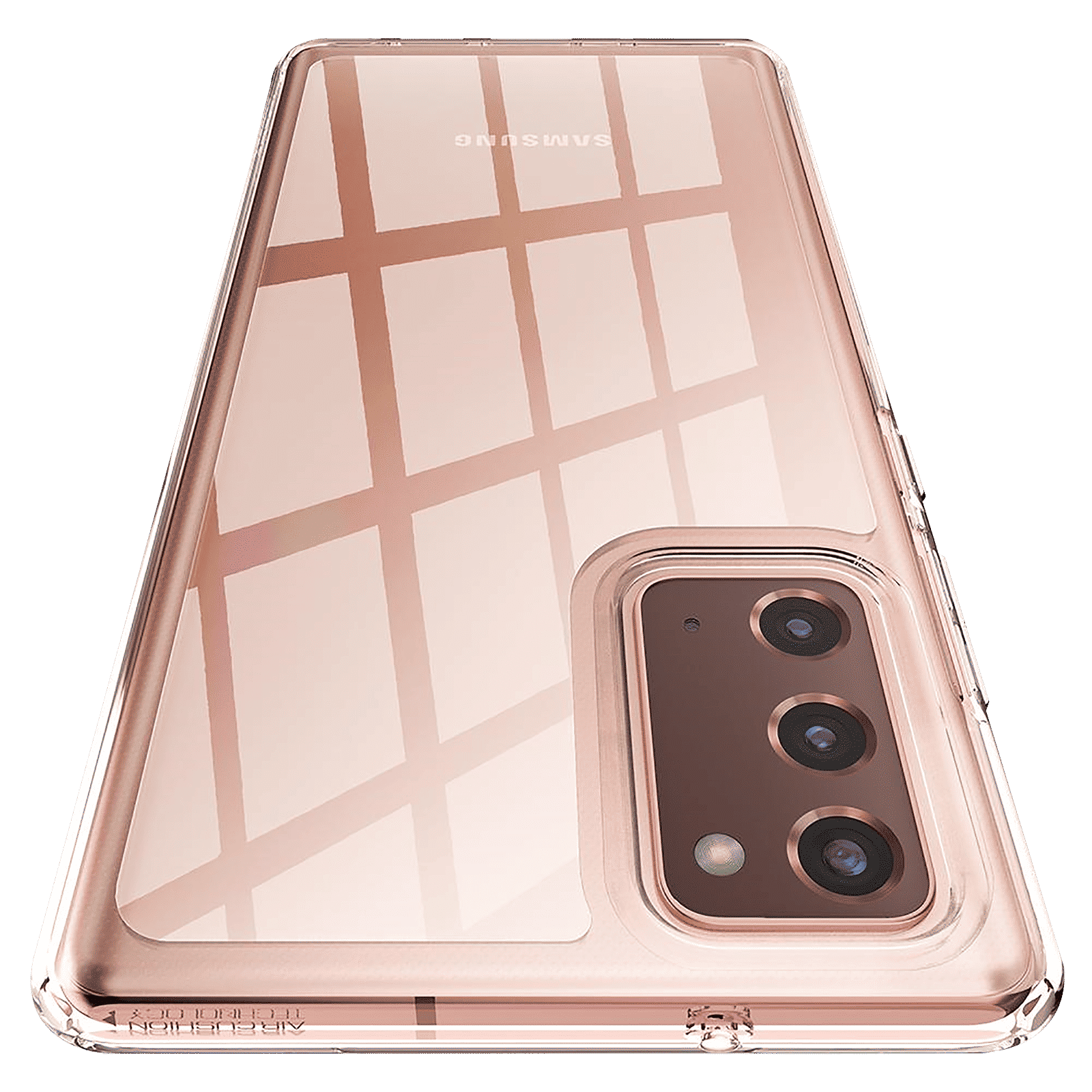 spigen Ultra Hybrid Polycarbonate & TPU Back Cover for SAMSUNG Galaxy Note 20 (Air Cushion Technology, Crystal Clear)_7