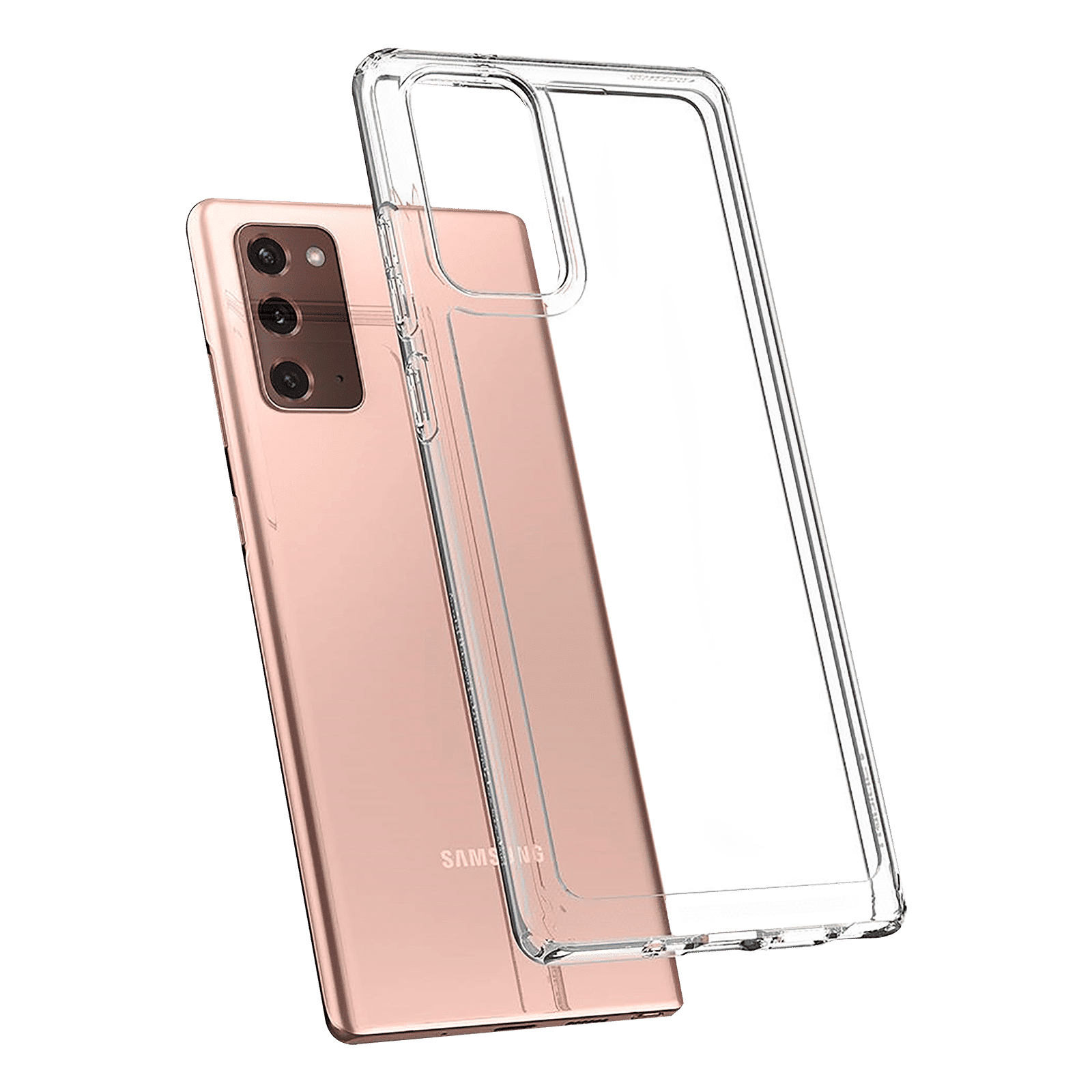 spigen Ultra Hybrid Polycarbonate & TPU Back Cover for SAMSUNG Galaxy Note 20 (Air Cushion Technology, Crystal Clear)_5