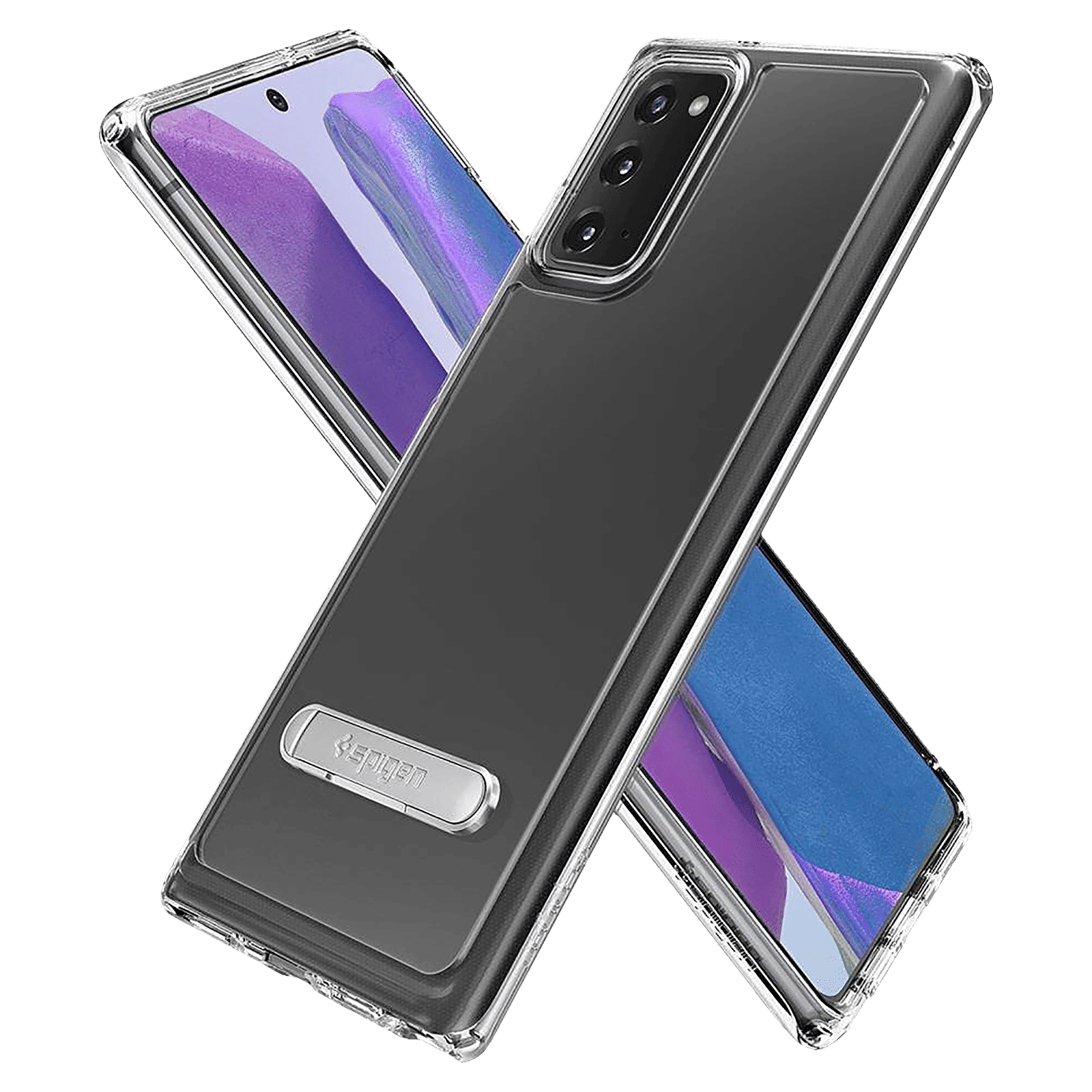 spigen Ultra Hybrid S Hard Polycarbonate & TPU Back Cover for SAMSUNG Galaxy Note 20 (Air Cushion Technology, Crystal Clear)_9