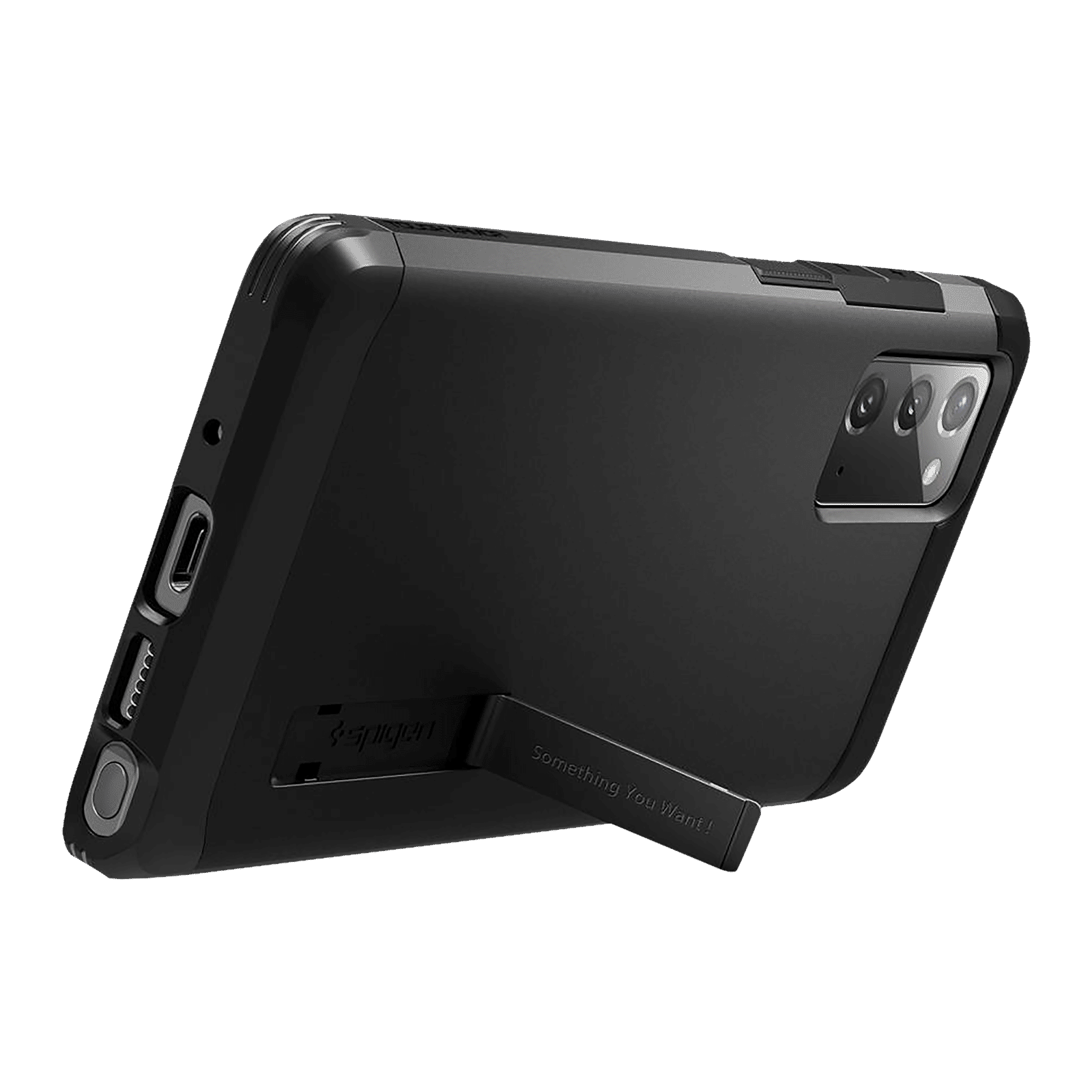 spigen Tough Armor TPU & Polycarbonate Back Case with Stand for SAMSUNG Galaxy Note 20 (Wireless Charging Compatible, Black) spigen Tough Armor TPU & Polycarbonate Back Case with Stand for SAMSUNG Galaxy Note 20 (Wireless Charging Compatible, Black)_8