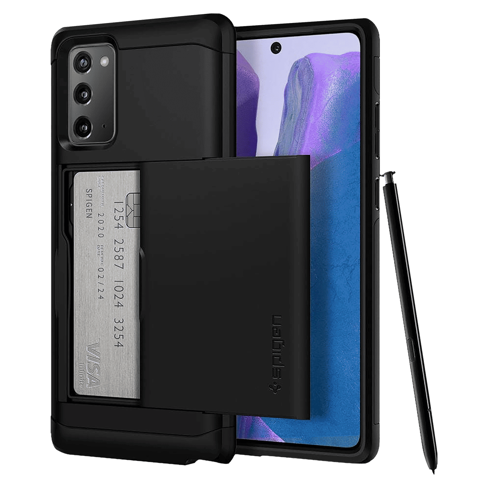 spigen Slim Armor CS TPU & Polycarbonate Back Cover for SAMSUNG Galaxy Note 20 (Wireless Charging Compatible, Black)_13