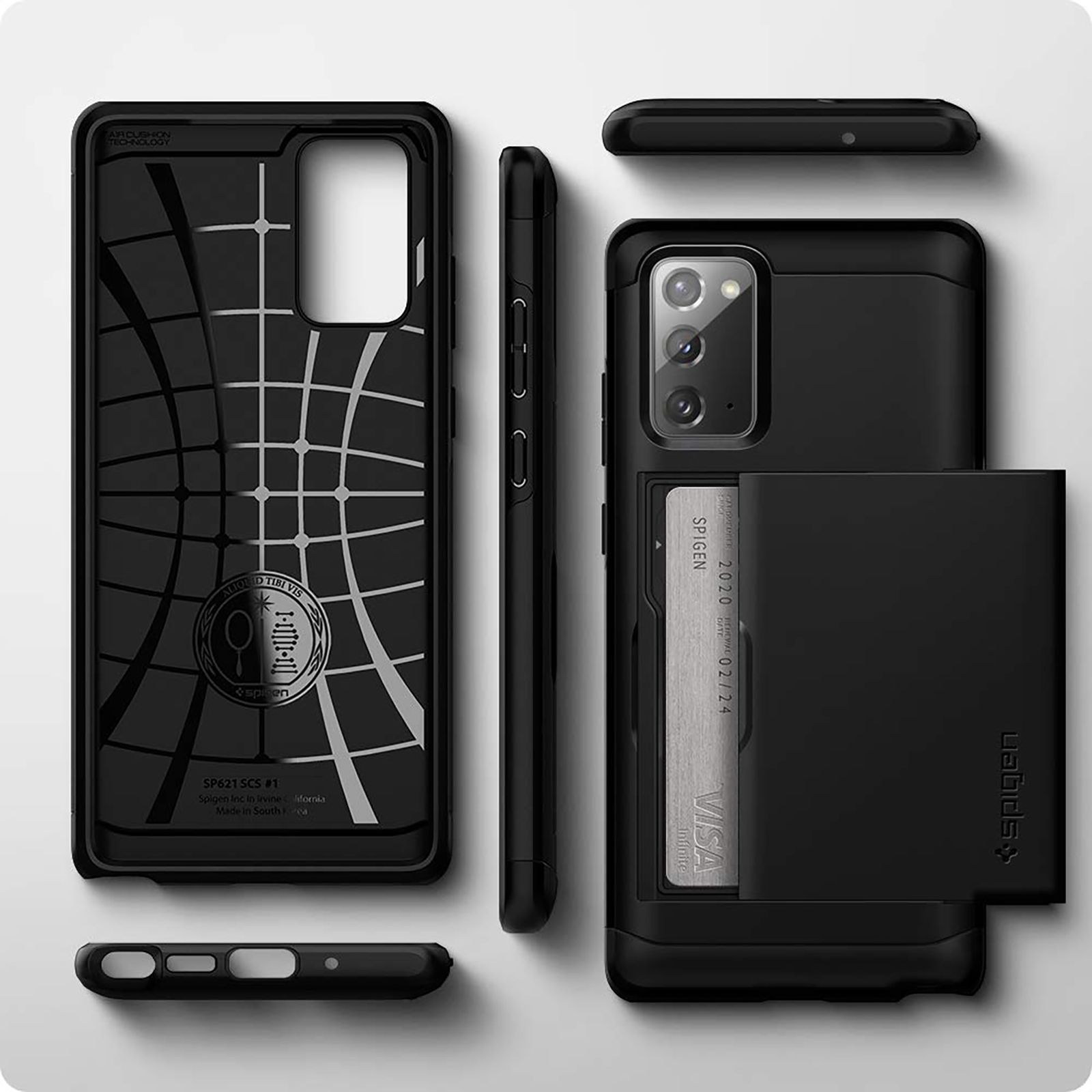 spigen Slim Armor CS TPU & Polycarbonate Back Cover for SAMSUNG Galaxy Note 20 (Wireless Charging Compatible, Black)_15