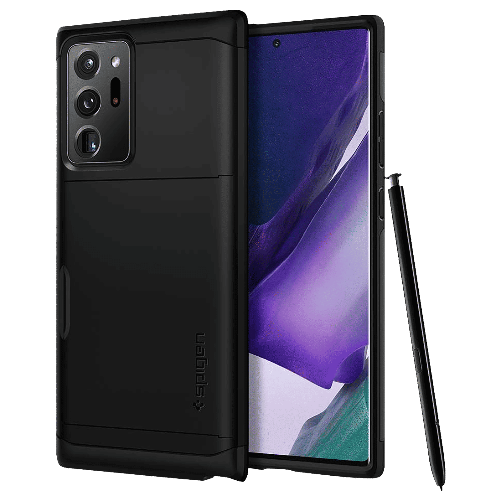 spigen Slim Armor CS TPU & PC Back Case For Galaxy Note 20 Ultra 5G (Air Cushion Technology, ACS01398, Black)_1