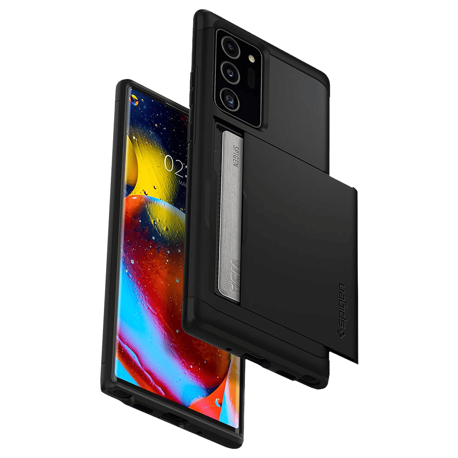 spigen Slim Armor CS TPU & PC Back Case For Galaxy Note 20 Ultra 5G (Air Cushion Technology, ACS01398, Black)_13