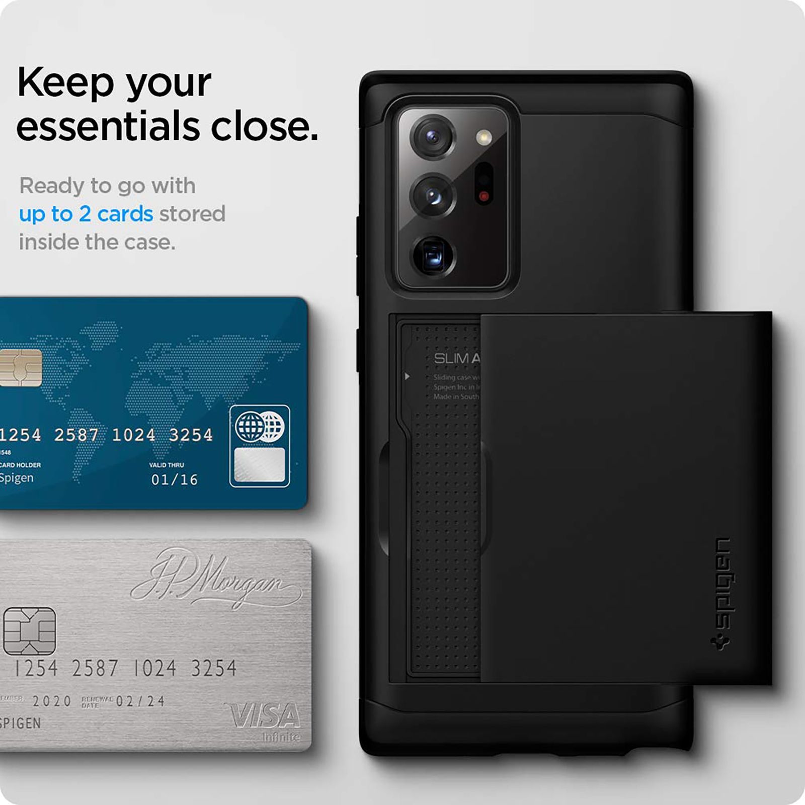 spigen Slim Armor CS TPU & PC Back Case For Galaxy Note 20 Ultra 5G (Air Cushion Technology, ACS01398, Black)_18