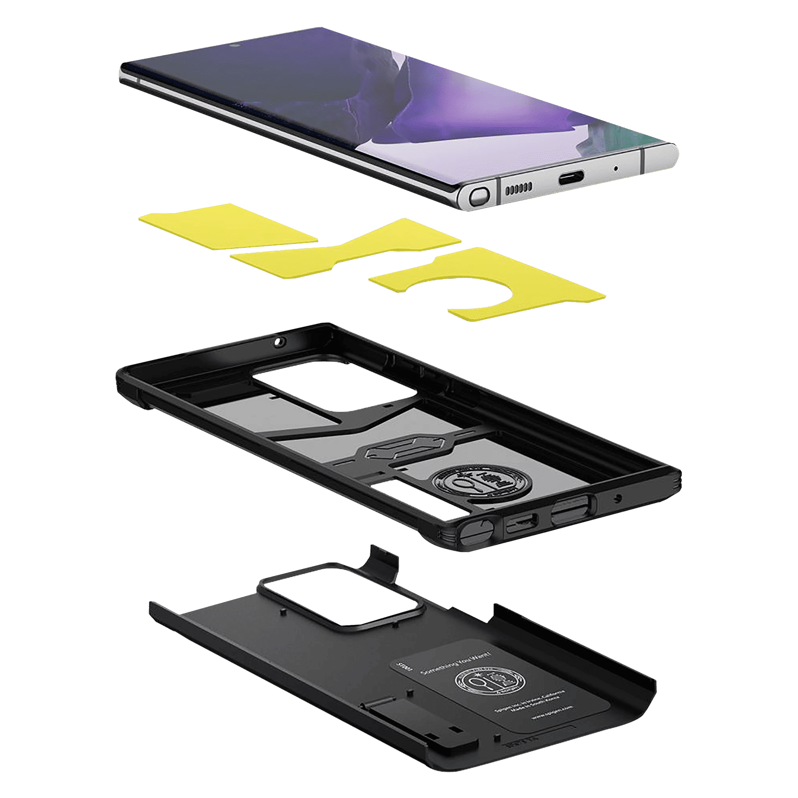 spigen Tough Armor TPU & Polycarbonate Back Case with Stand for SAMSUNG Galaxy Note 20 Ultra 5G (Wireless Charging Compatible, Black)_7