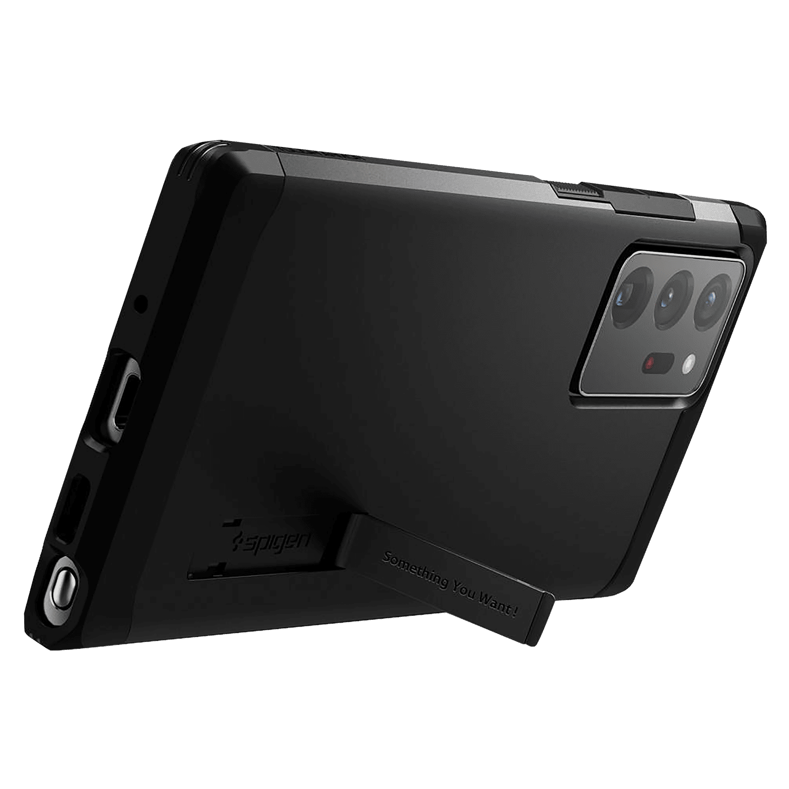 spigen Tough Armor TPU & Polycarbonate Back Case with Stand for SAMSUNG Galaxy Note 20 Ultra 5G (Wireless Charging Compatible, Black)_6