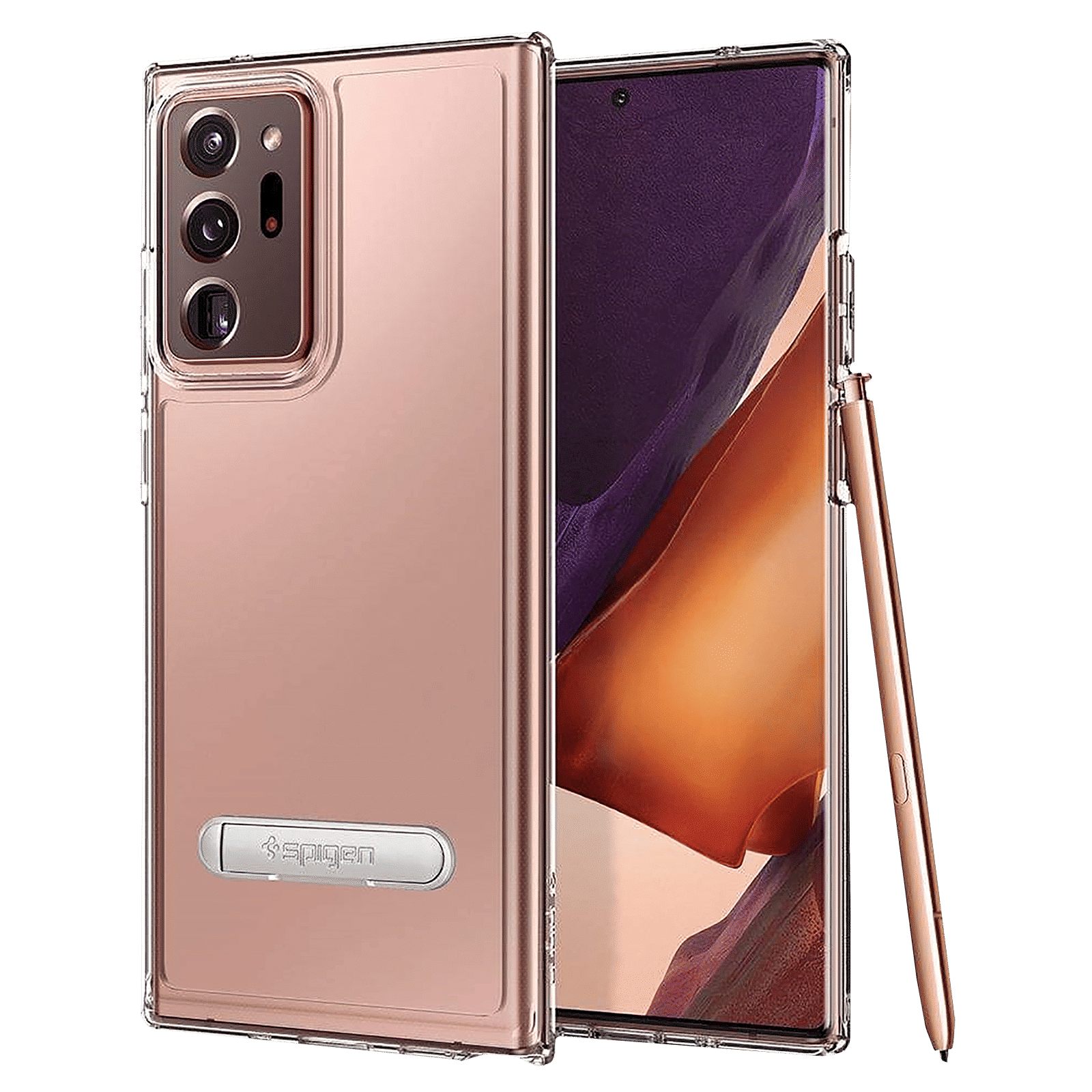 spigen Ultra Hybrid S Hard Polycarbonate & TPU Back Cover for SAMSUNG Galaxy Note 20 Ultra (Air Cushion Technology, Crystal Clear)_1