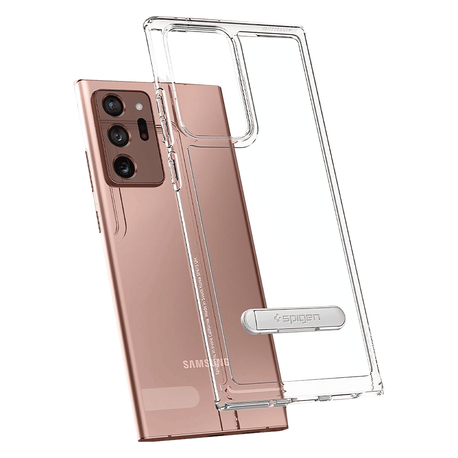 spigen Ultra Hybrid S Hard Polycarbonate & TPU Back Cover for SAMSUNG Galaxy Note 20 Ultra (Air Cushion Technology, Crystal Clear)_5