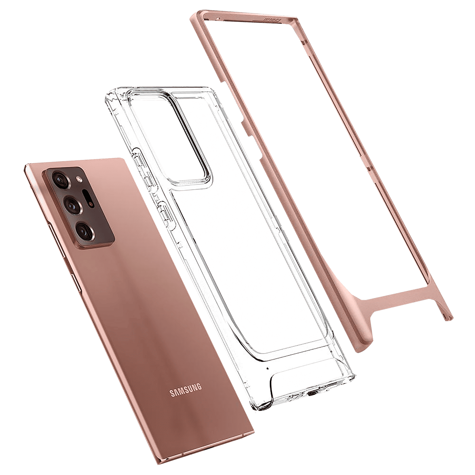 spigen Neo Hybrid Crystal TPU & PC Back Case For Galaxy Note 20 Ultra 5G (Air Cushion Technology, ACS01577, Bronze)_7