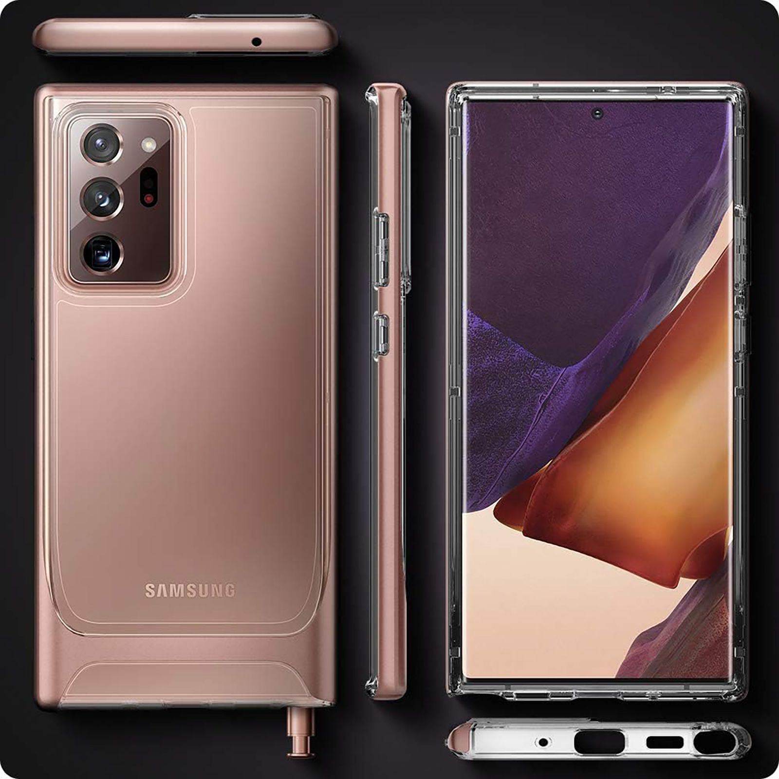 spigen Neo Hybrid Crystal TPU & PC Back Case For Galaxy Note 20 Ultra 5G (Air Cushion Technology, ACS01577, Bronze)_10